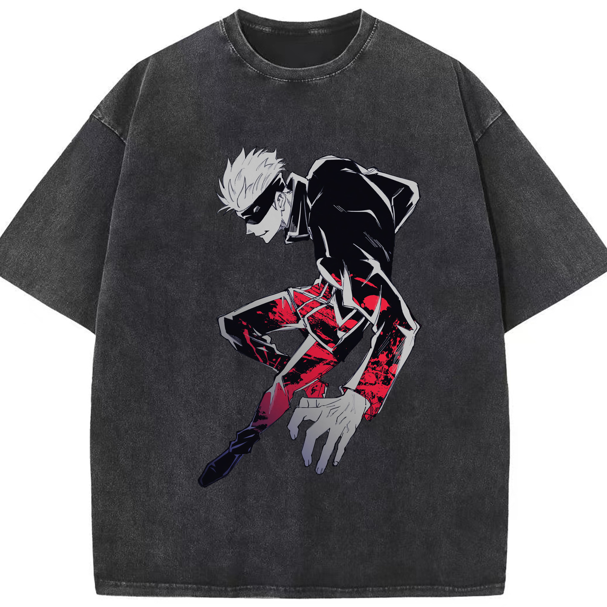 （画像用） 呪術廻戦 Jujutsu Kaisen 綿100% ヴィンテージ風 半袖Tシャツ（フロントプリント）