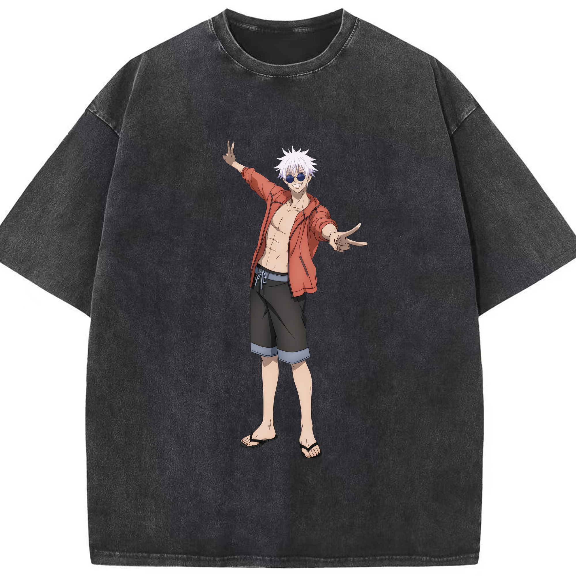 （画像用） 呪術廻戦 Jujutsu Kaisen 綿100% ヴィンテージ風 半袖Tシャツ（フロントプリント）