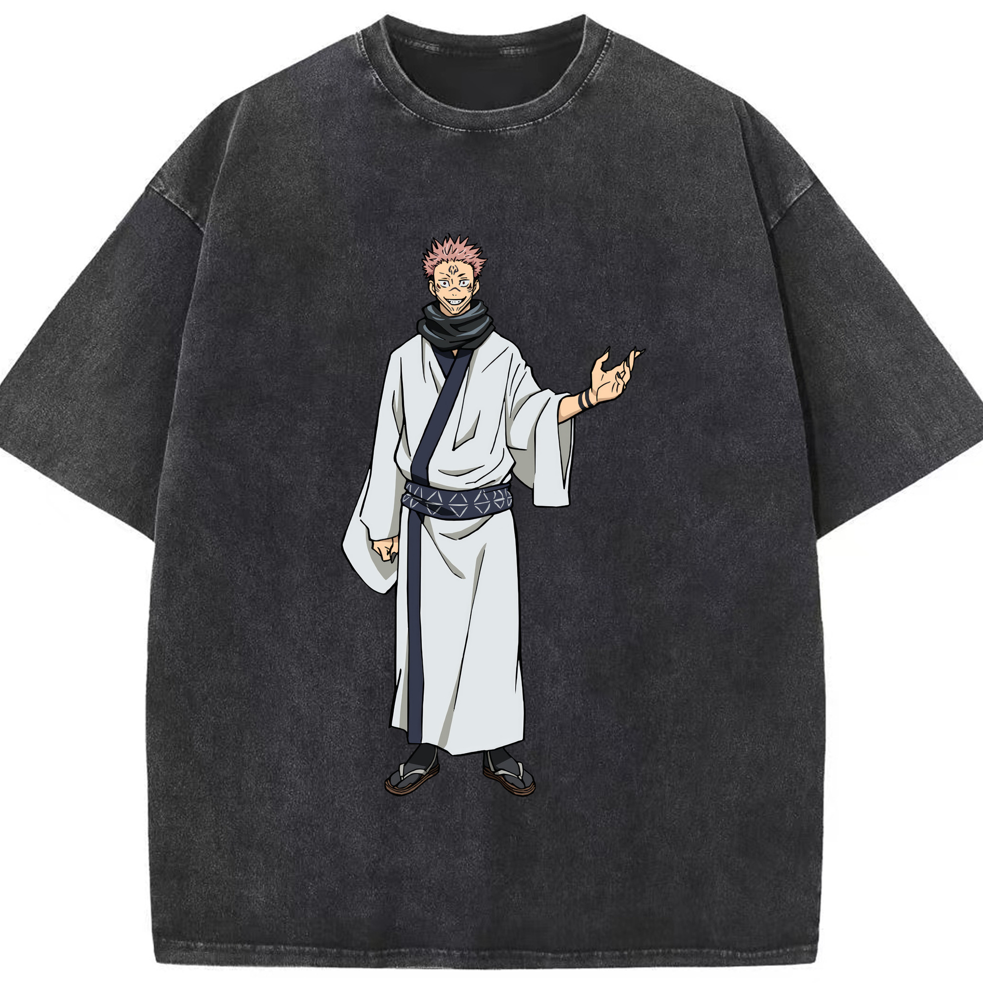 （画像用） 呪術廻戦 Jujutsu Kaisen 綿100% ヴィンテージ風 半袖Tシャツ（フロントプリント）