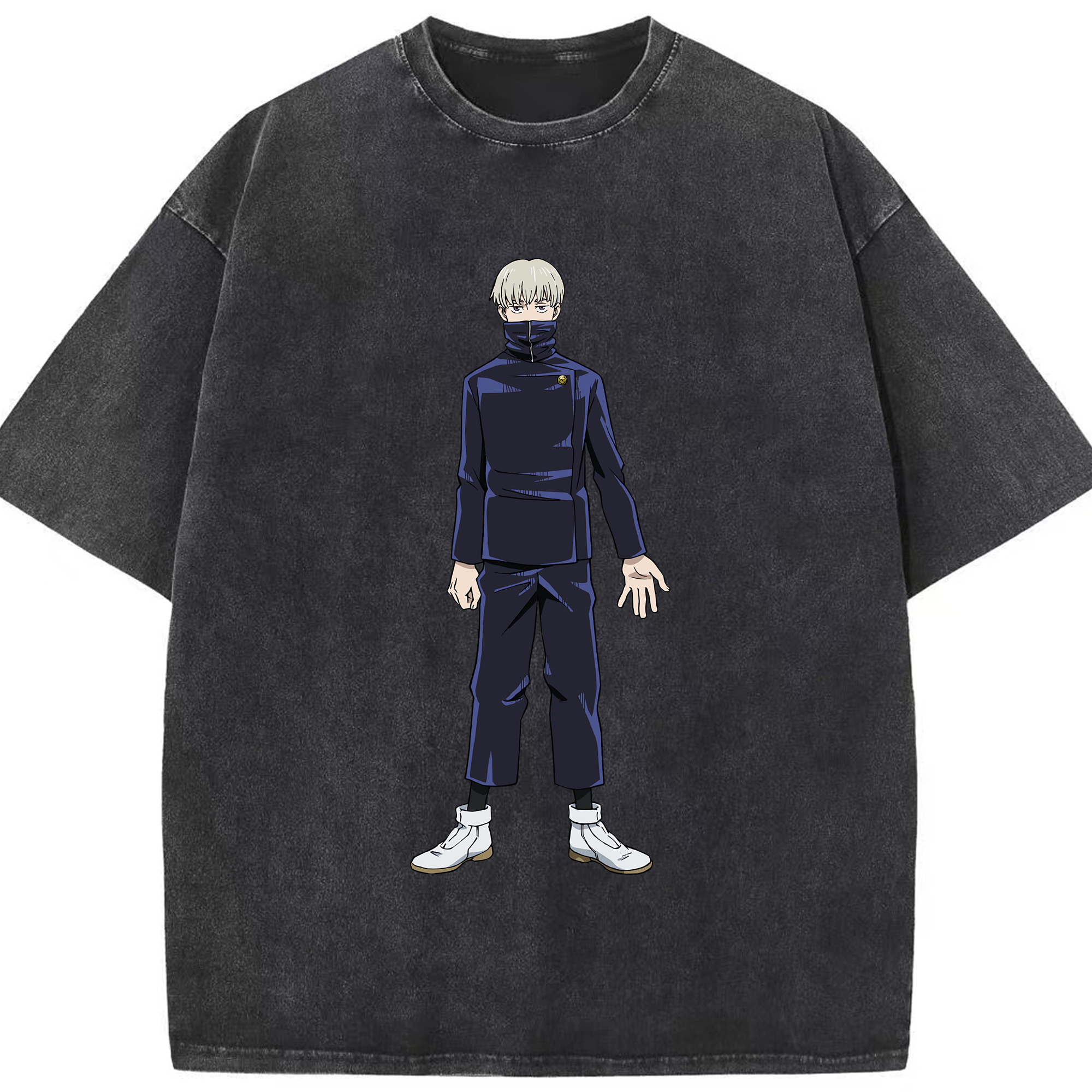 （画像用） 呪術廻戦 Jujutsu Kaisen 綿100% ヴィンテージ風 半袖Tシャツ（フロントプリント）