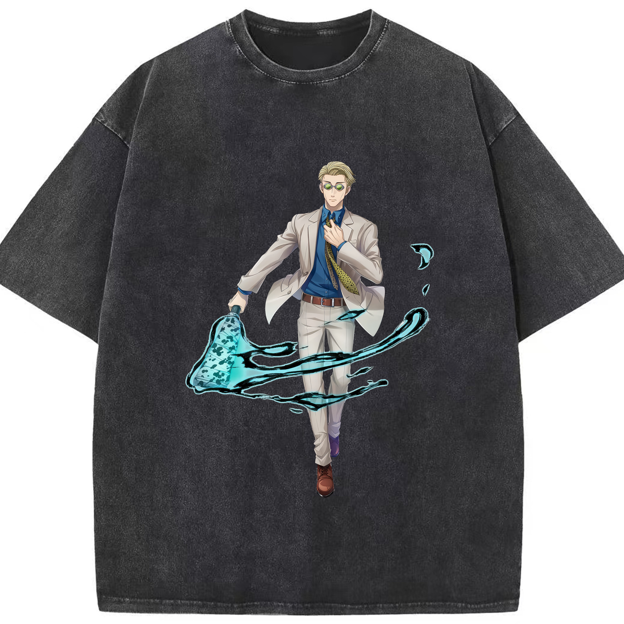 （画像用） 呪術廻戦 Jujutsu Kaisen 綿100% ヴィンテージ風 半袖Tシャツ（フロントプリント）