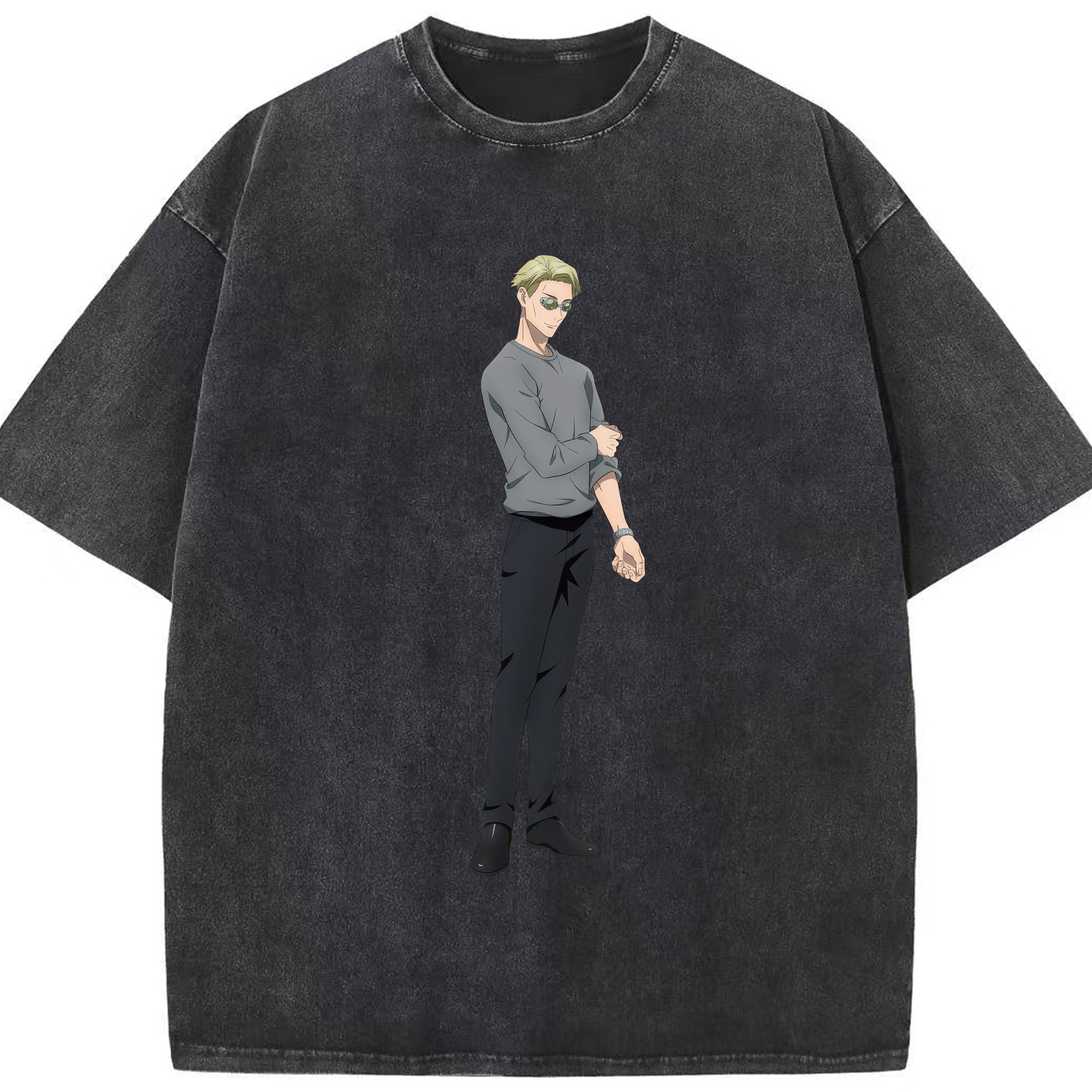 （画像用） 呪術廻戦 Jujutsu Kaisen 綿100% ヴィンテージ風 半袖Tシャツ（フロントプリント）