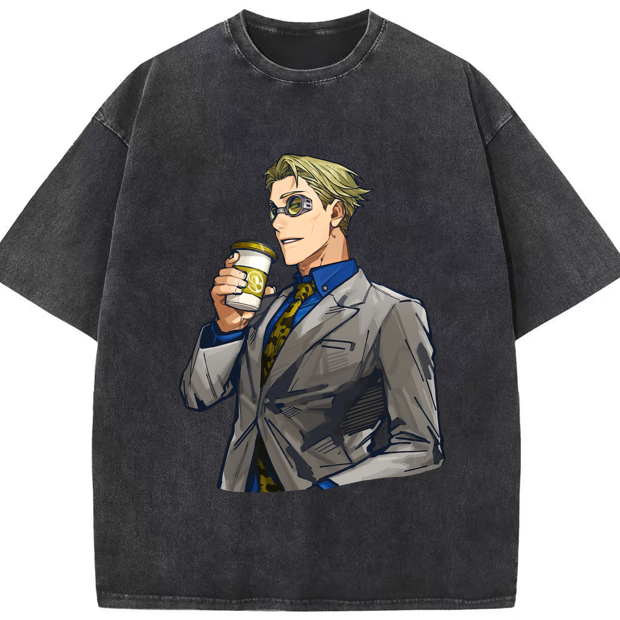 （画像用） 呪術廻戦 Jujutsu Kaisen 綿100% ヴィンテージ風 半袖Tシャツ（フロントプリント）