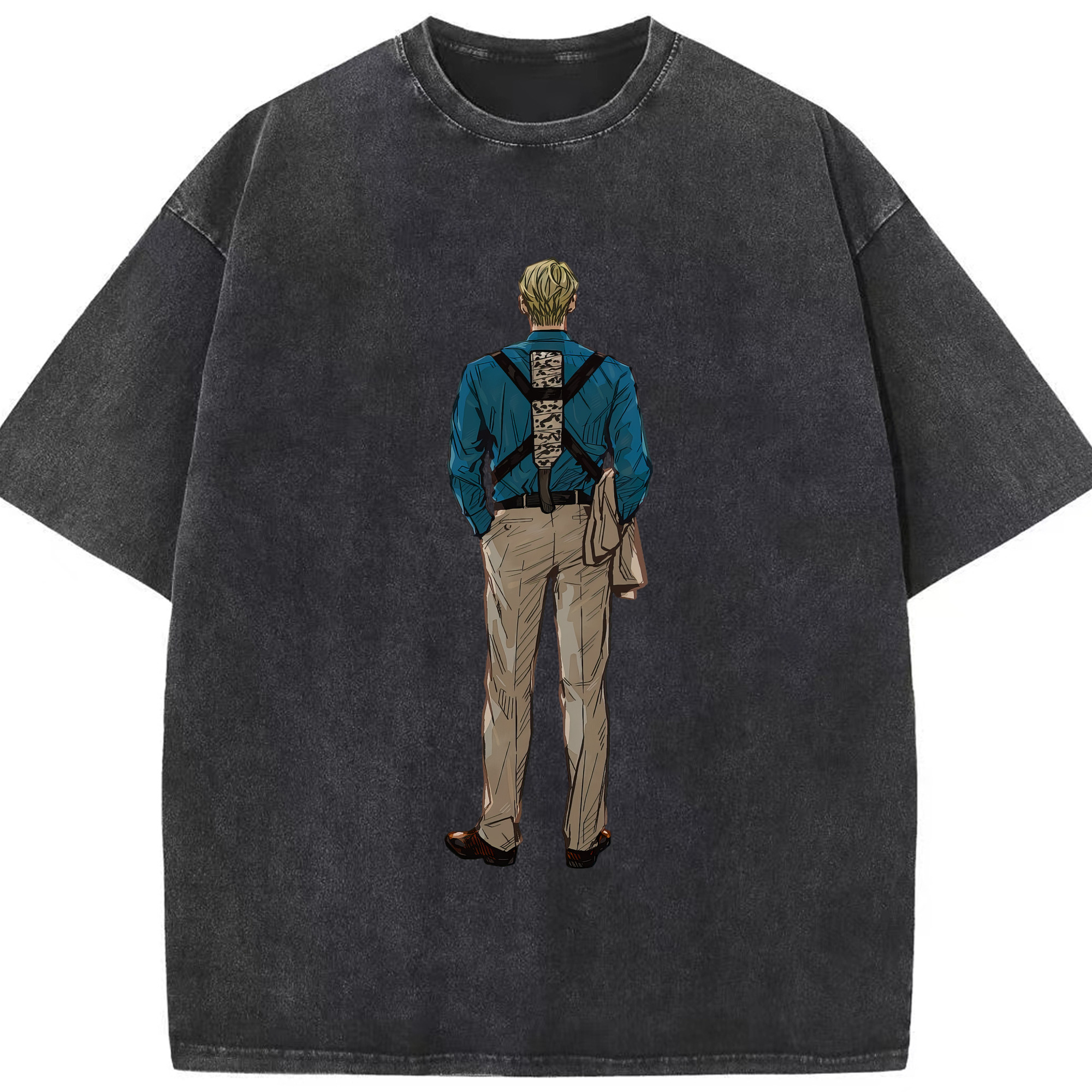 （画像用） 呪術廻戦 Jujutsu Kaisen 綿100% ヴィンテージ風 半袖Tシャツ（フロントプリント）