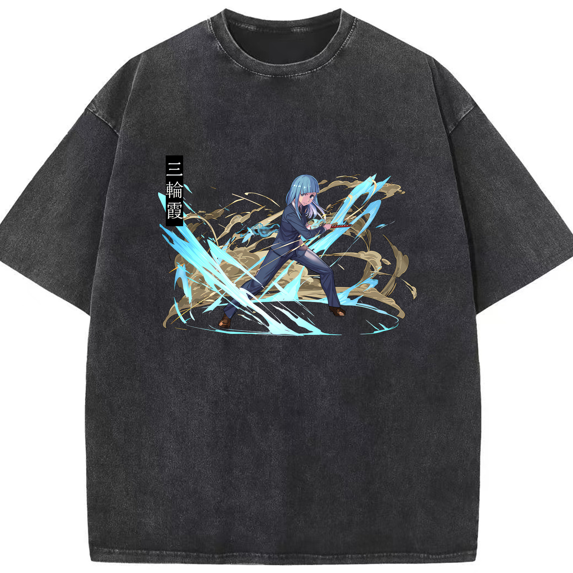 （画像用） 呪術廻戦 Jujutsu Kaisen 綿100% ヴィンテージ風 半袖Tシャツ（フロントプリント）