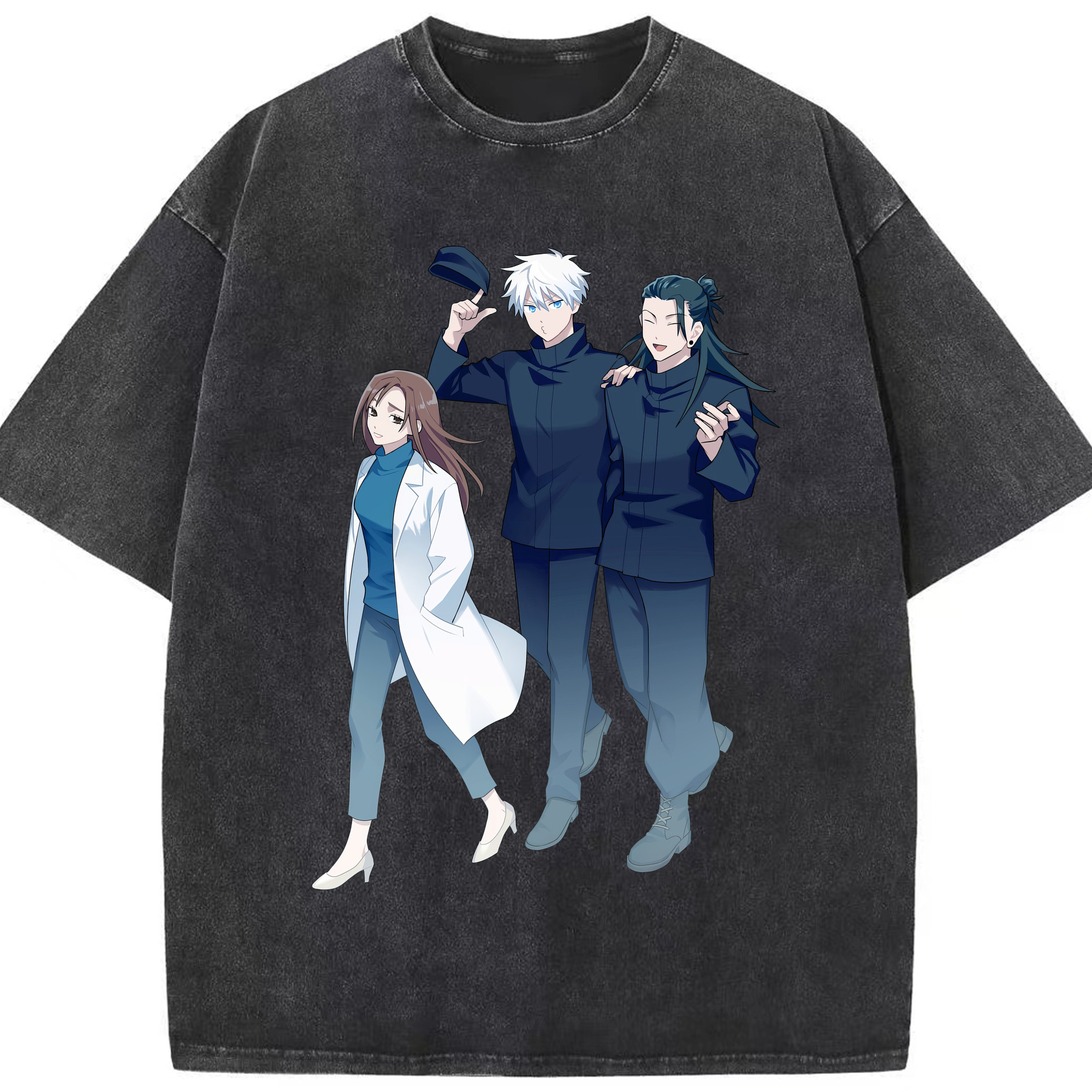 （画像用） 呪術廻戦 Jujutsu Kaisen 綿100% ヴィンテージ風 半袖Tシャツ（フロントプリント）