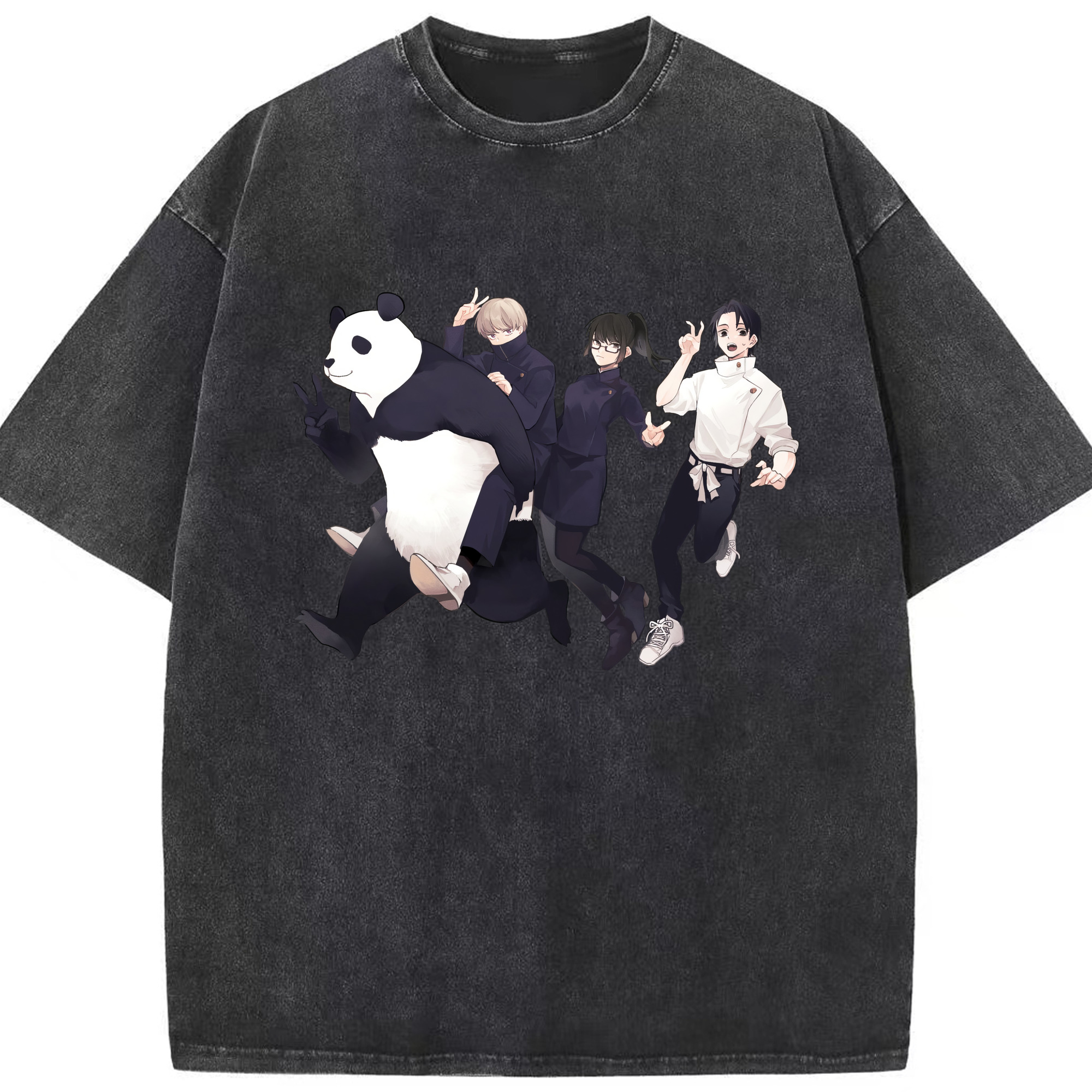 （画像用） 呪術廻戦 Jujutsu Kaisen 綿100% ヴィンテージ風 半袖Tシャツ（フロントプリント）