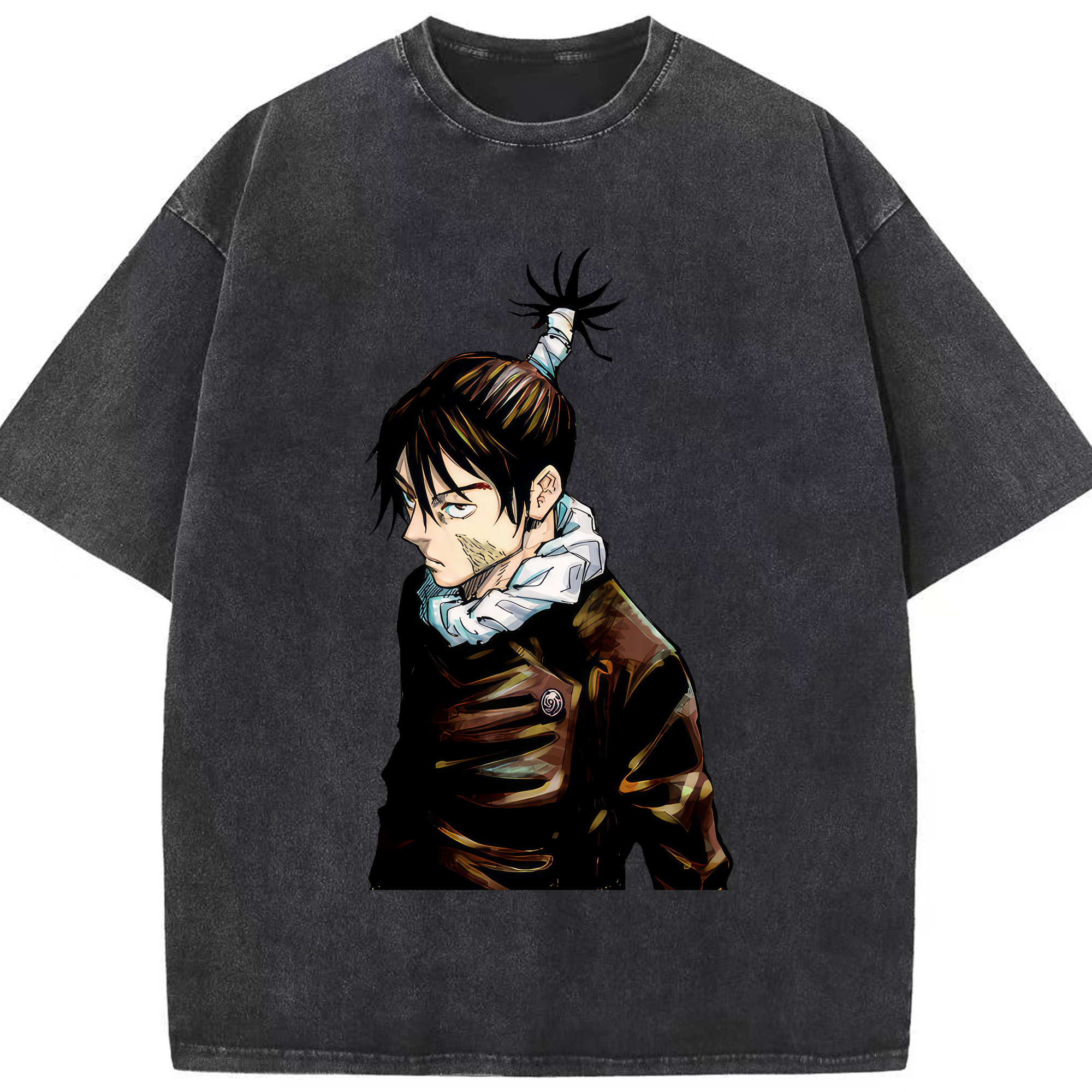 （画像用） 呪術廻戦 Jujutsu Kaisen 綿100% ヴィンテージ風 半袖Tシャツ（フロントプリント）