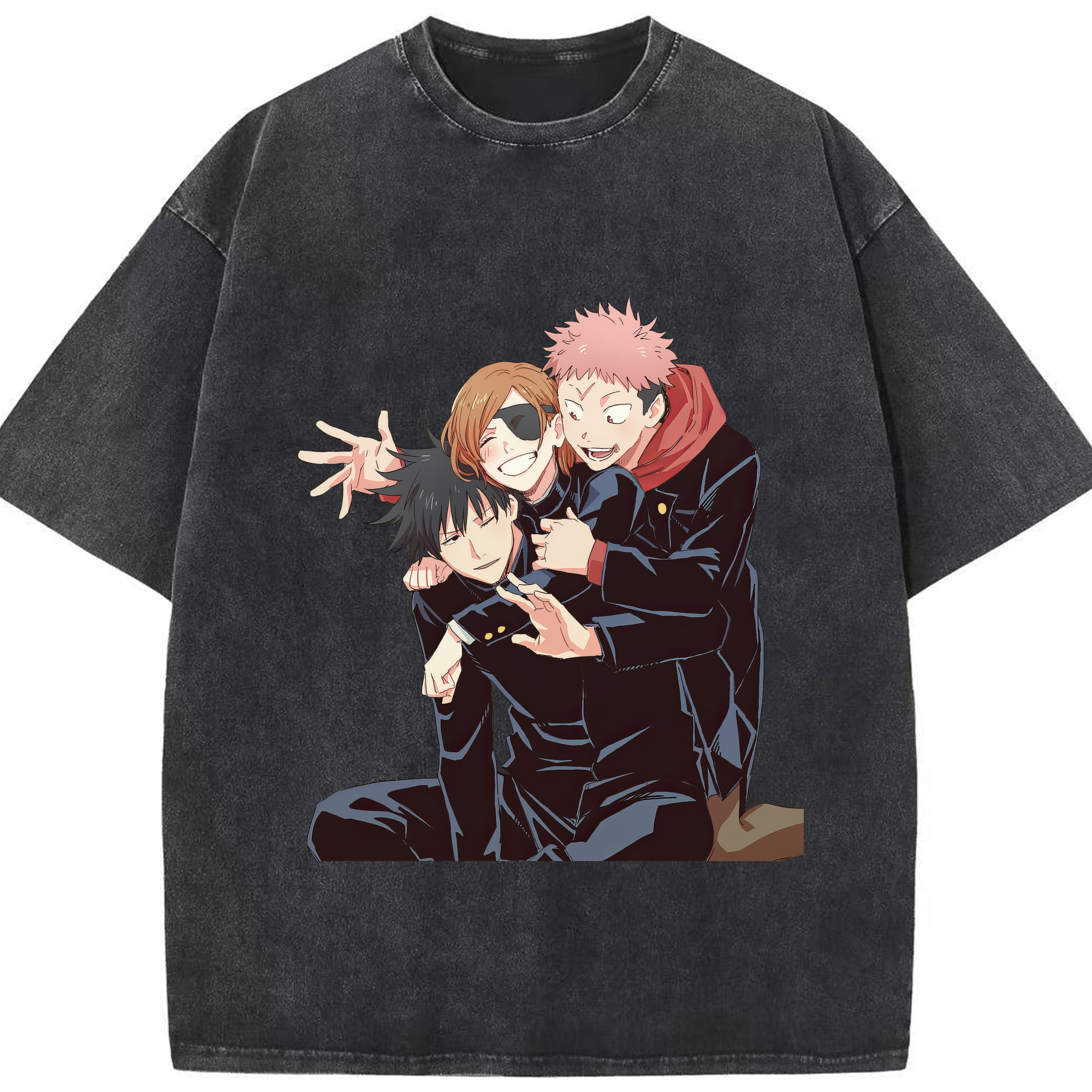 （画像用） 呪術廻戦 Jujutsu Kaisen 綿100% ヴィンテージ風 半袖Tシャツ（フロントプリント）
