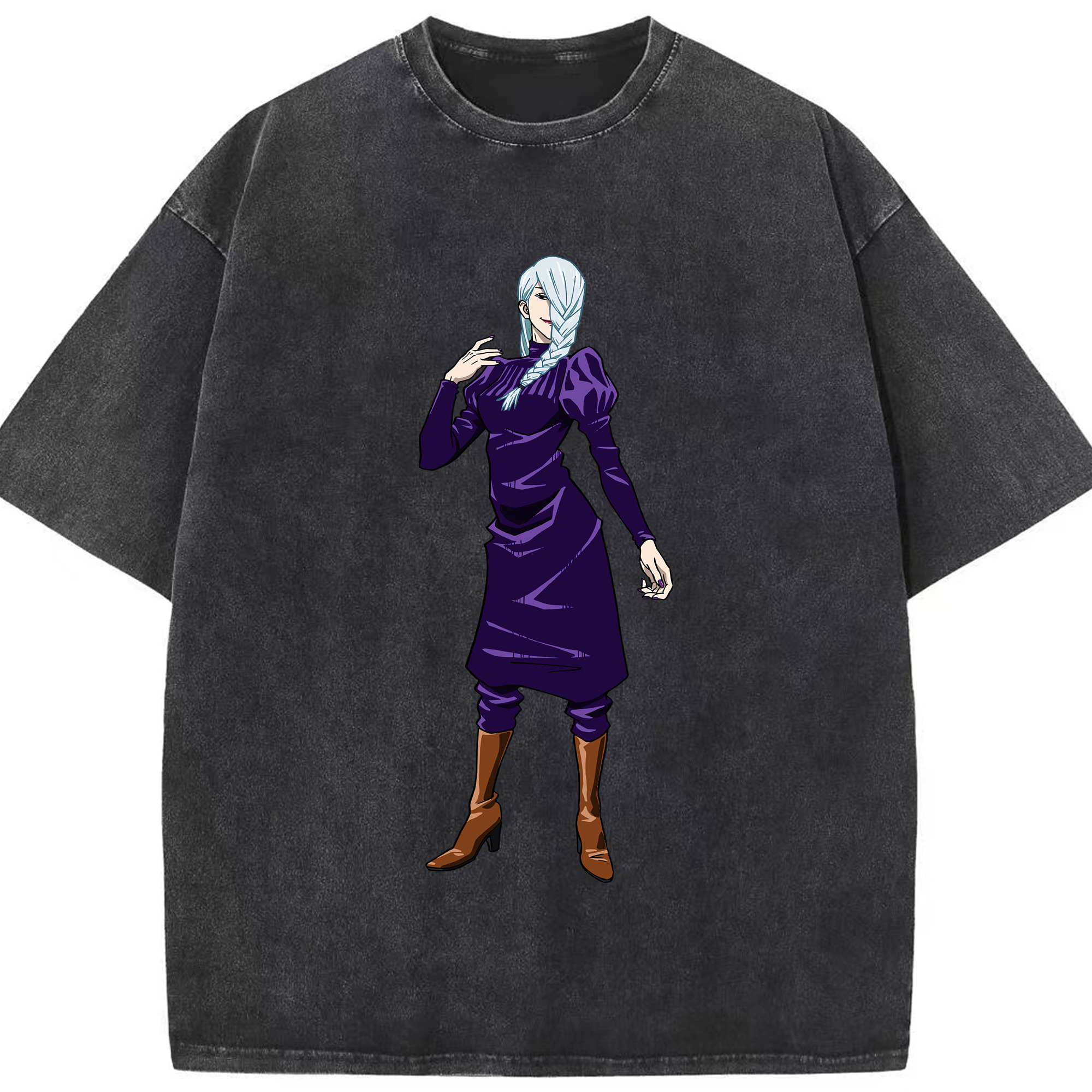 （画像用） 呪術廻戦 Jujutsu Kaisen 綿100% ヴィンテージ風 半袖Tシャツ（フロントプリント）