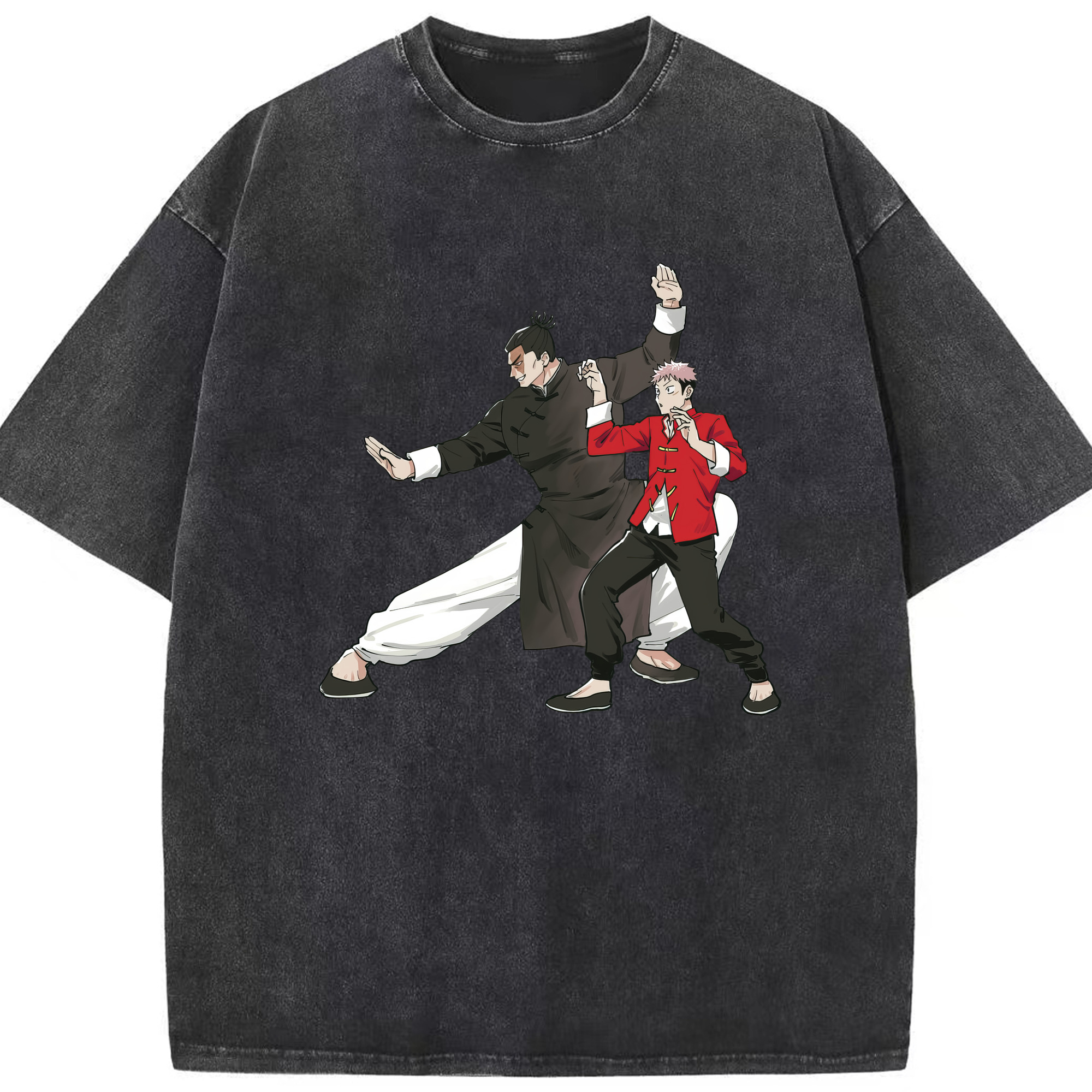（画像用） 呪術廻戦 Jujutsu Kaisen 綿100% ヴィンテージ風 半袖Tシャツ（フロントプリント）