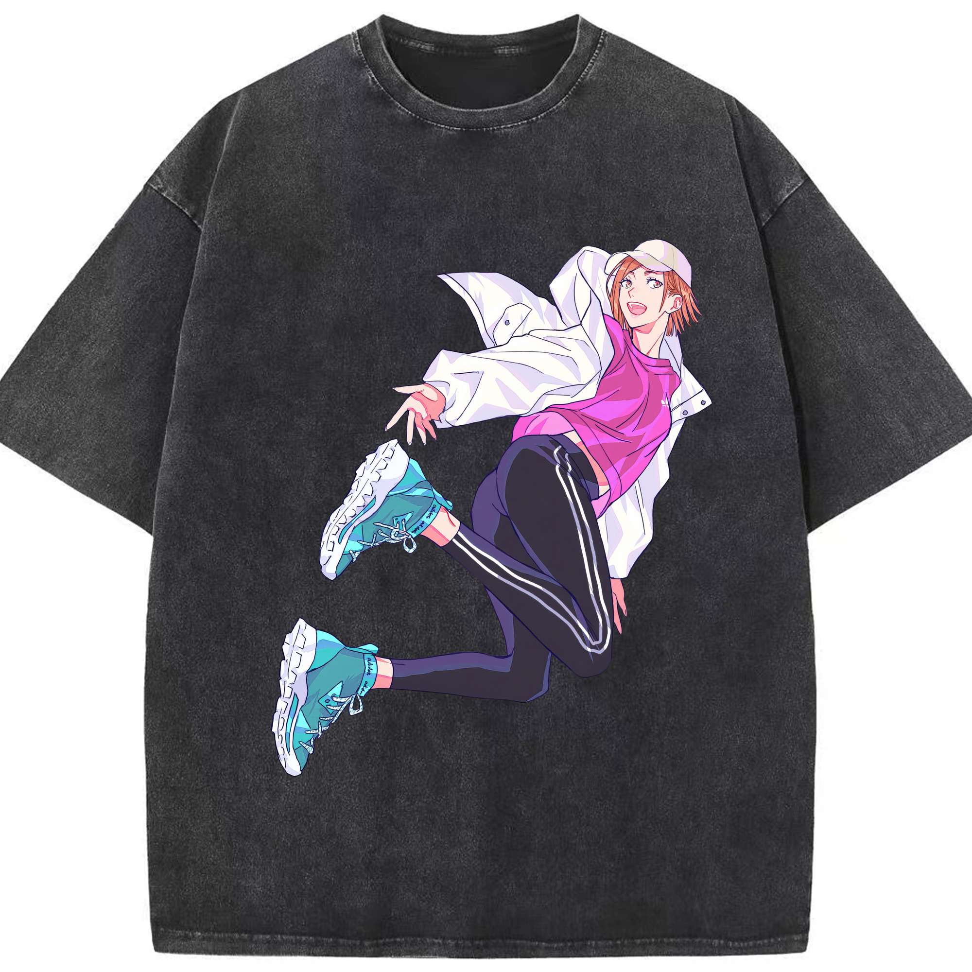 （画像用） 呪術廻戦 Jujutsu Kaisen 綿100% ヴィンテージ風 半袖Tシャツ（フロントプリント）
