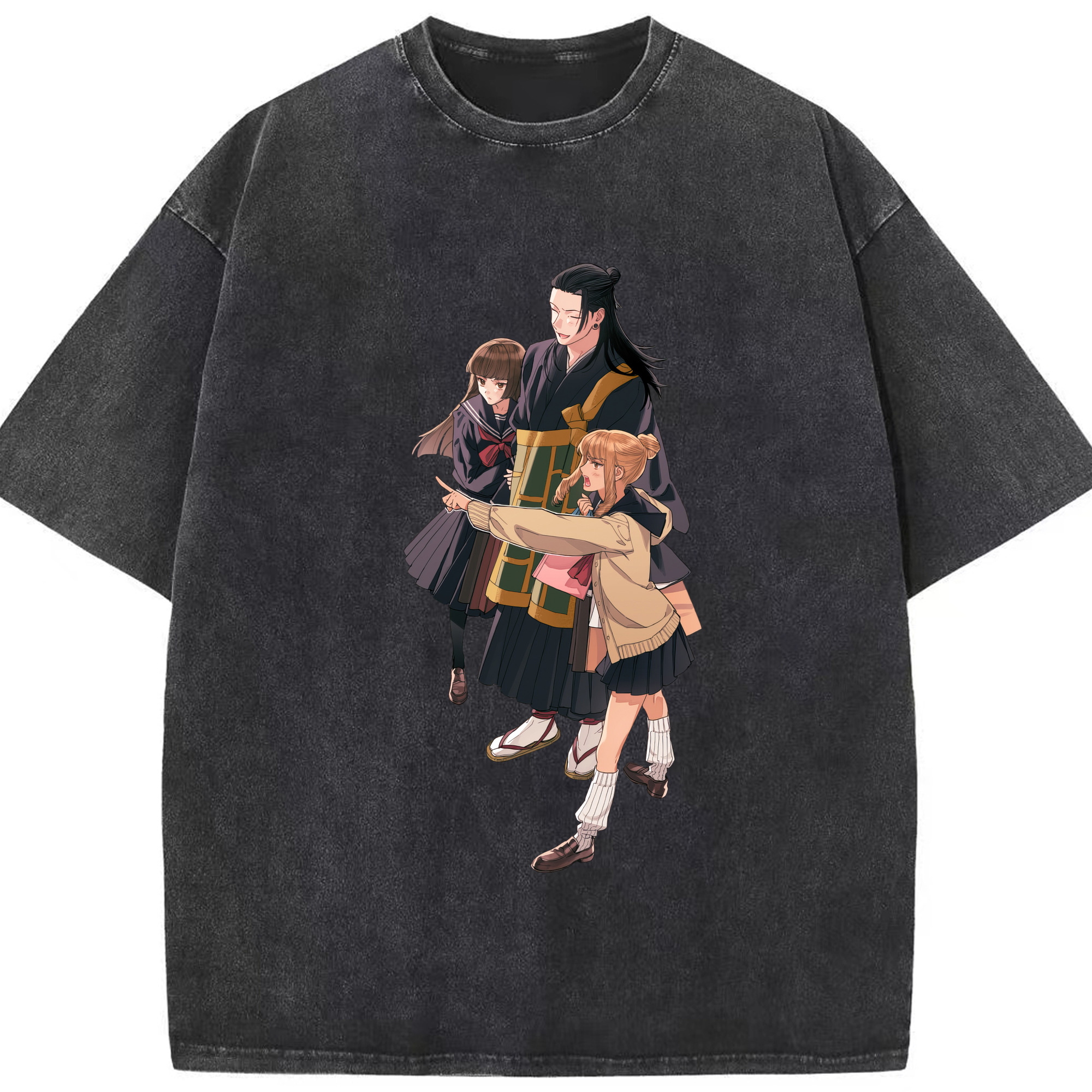 （画像用） 呪術廻戦 Jujutsu Kaisen 綿100% ヴィンテージ風 半袖Tシャツ（フロントプリント）