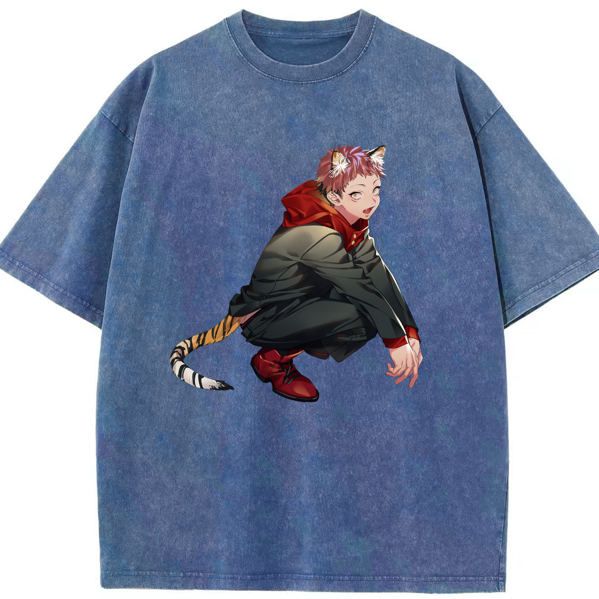 （画像用） 呪術廻戦 Jujutsu Kaisen 綿100% ヴィンテージ風 半袖Tシャツ（フロントプリント）