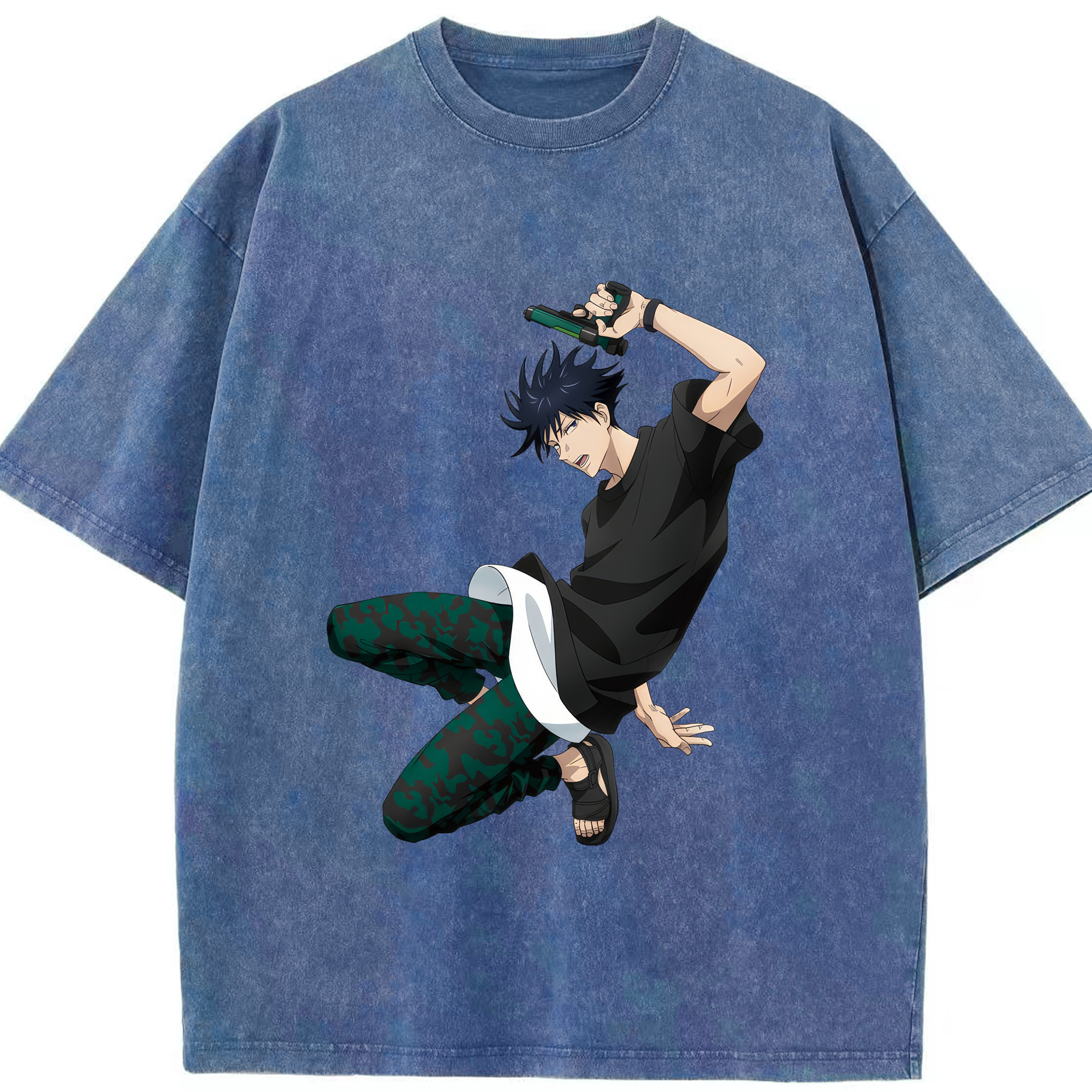 （画像用） 呪術廻戦 Jujutsu Kaisen 綿100% ヴィンテージ風 半袖Tシャツ（フロントプリント）
