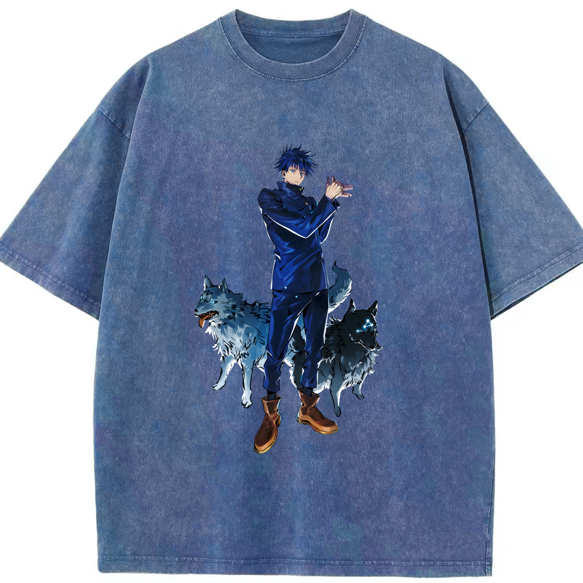 （画像用） 呪術廻戦 Jujutsu Kaisen 綿100% ヴィンテージ風 半袖Tシャツ（フロントプリント）