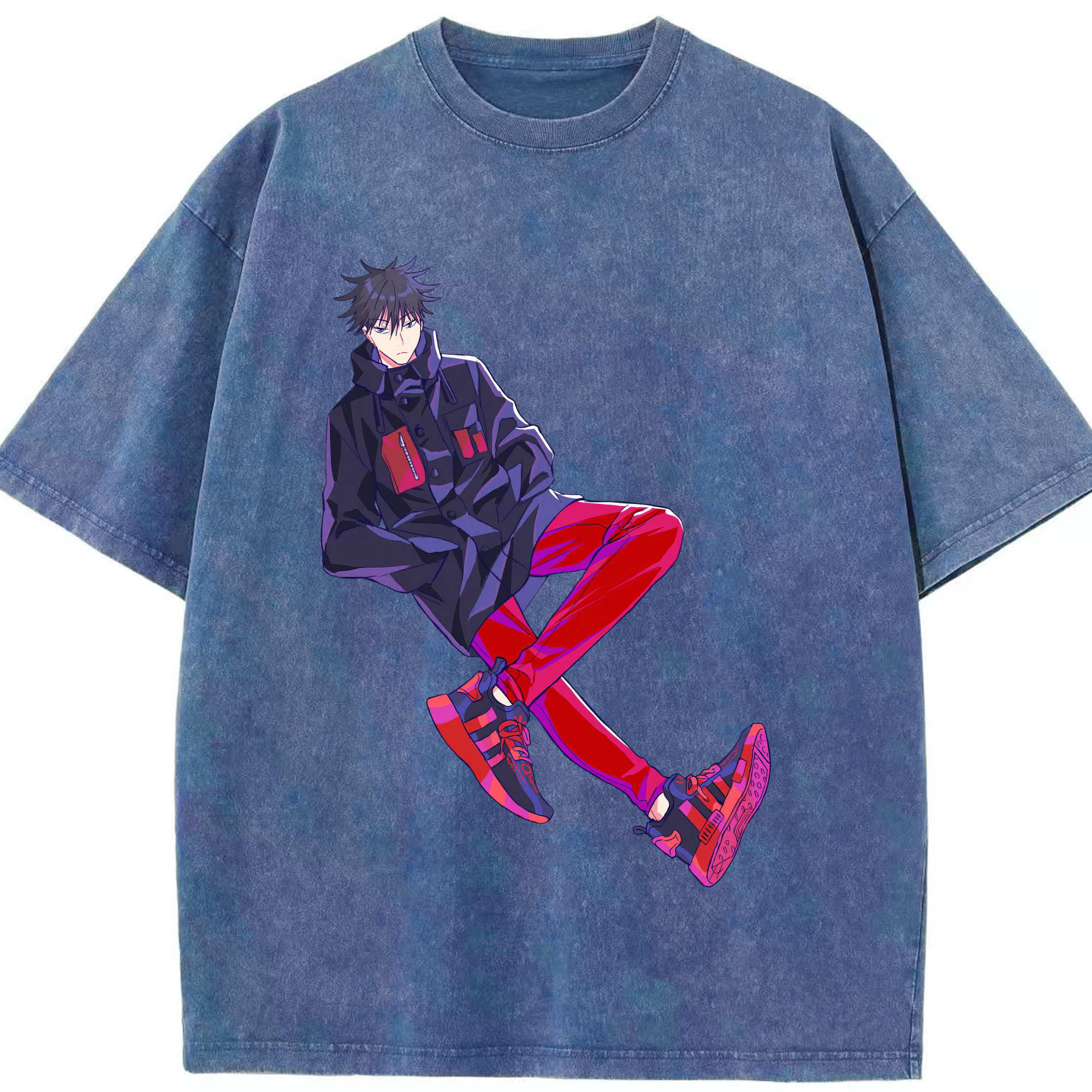 （画像用） 呪術廻戦 Jujutsu Kaisen 綿100% ヴィンテージ風 半袖Tシャツ（フロントプリント）