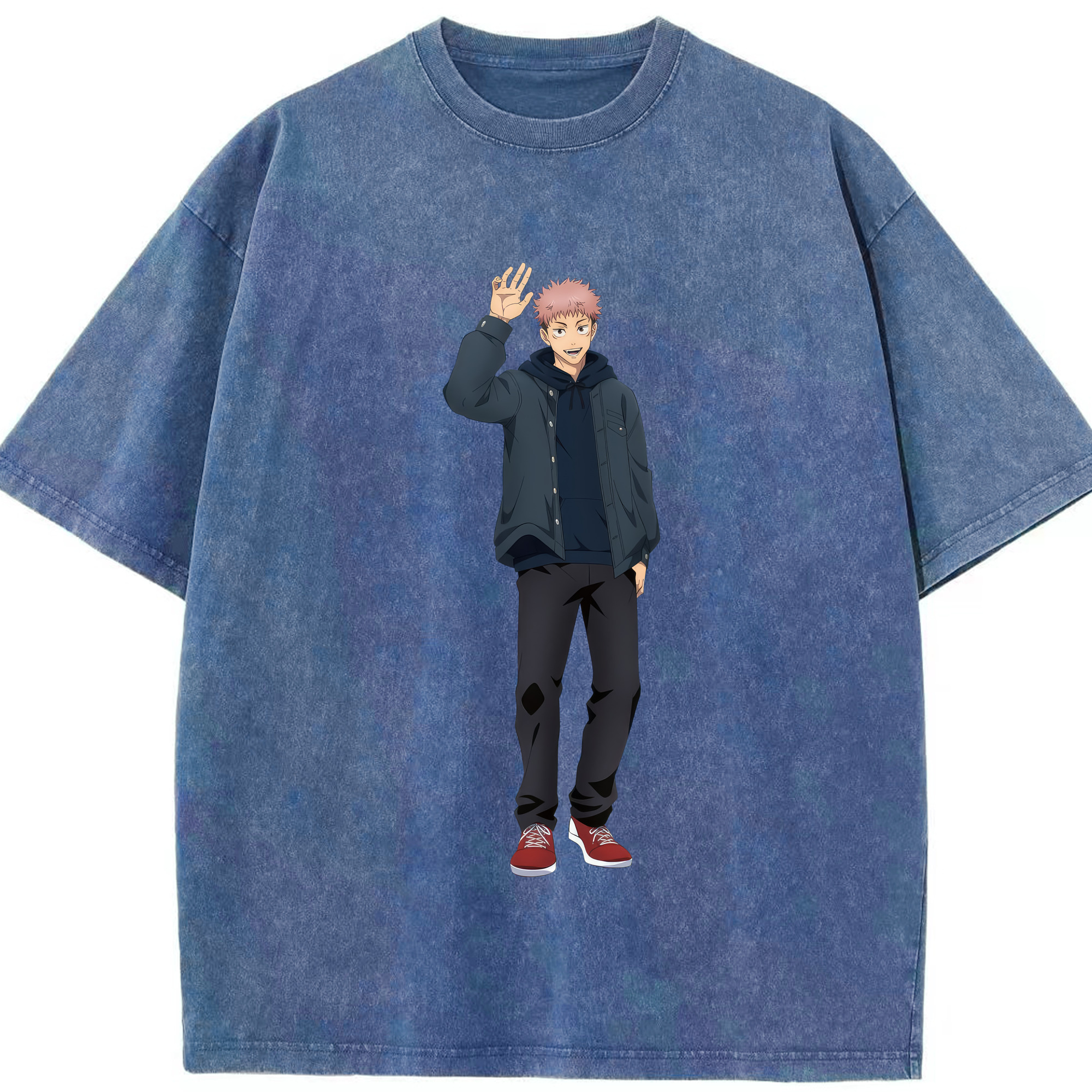 （画像用） 呪術廻戦 Jujutsu Kaisen 綿100% ヴィンテージ風 半袖Tシャツ（フロントプリント）