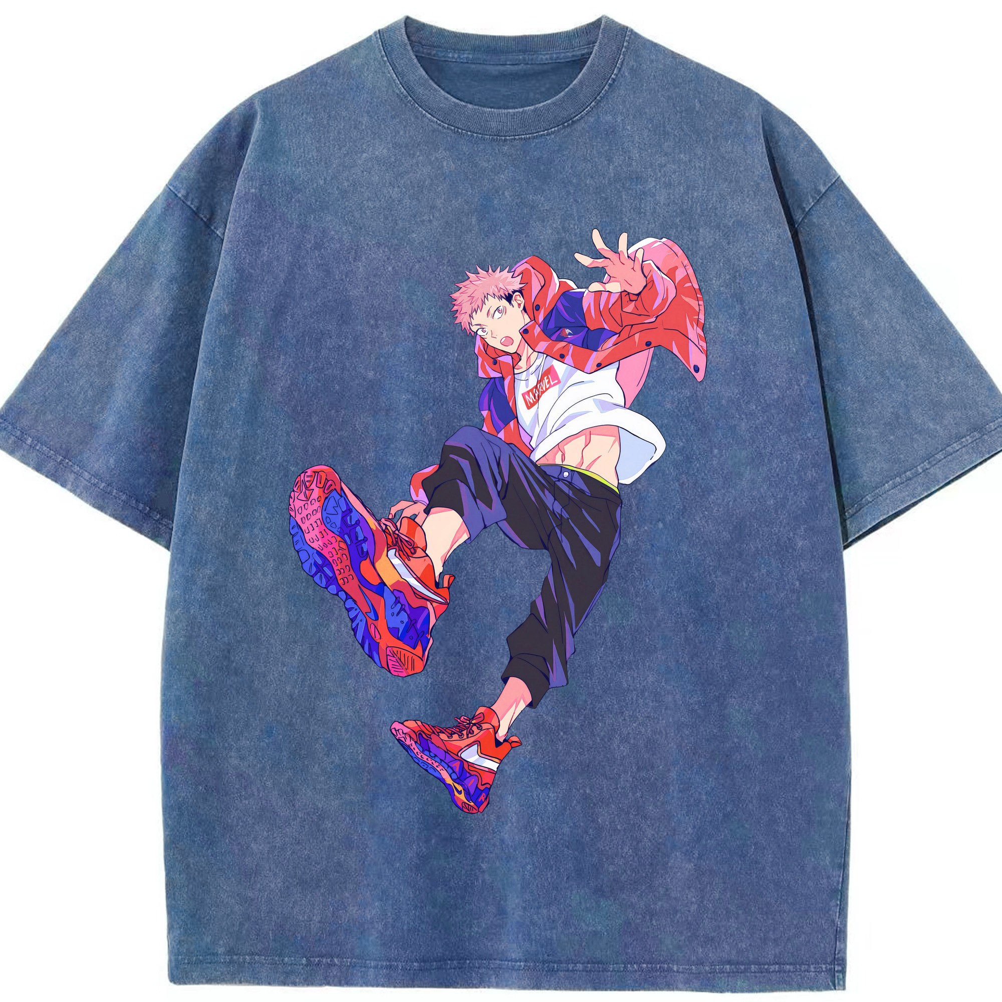 （画像用） 呪術廻戦 Jujutsu Kaisen 綿100% ヴィンテージ風 半袖Tシャツ（フロントプリント）