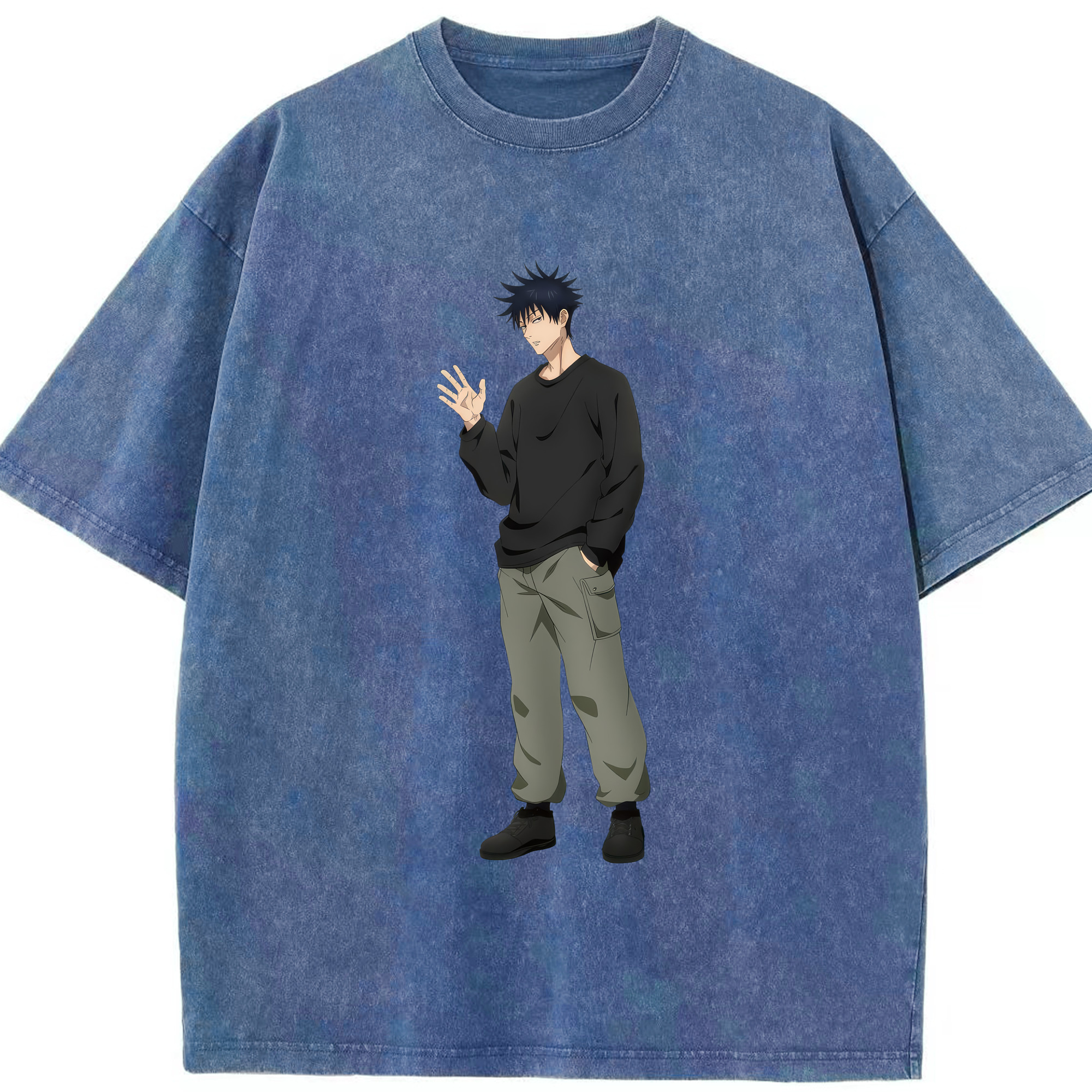 （画像用） 呪術廻戦 Jujutsu Kaisen 綿100% ヴィンテージ風 半袖Tシャツ（フロントプリント）