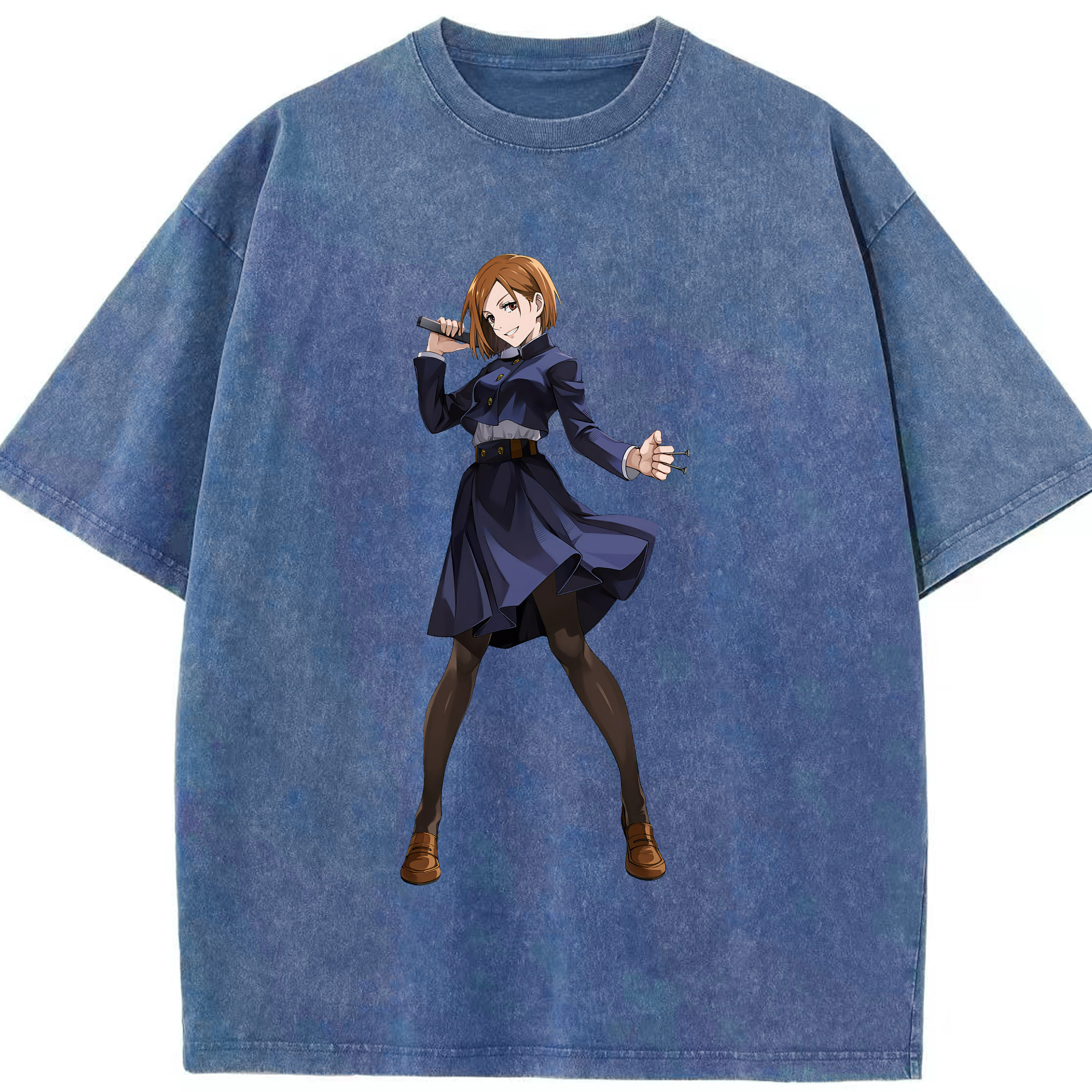 （画像用） 呪術廻戦 Jujutsu Kaisen 綿100% ヴィンテージ風 半袖Tシャツ（フロントプリント）
