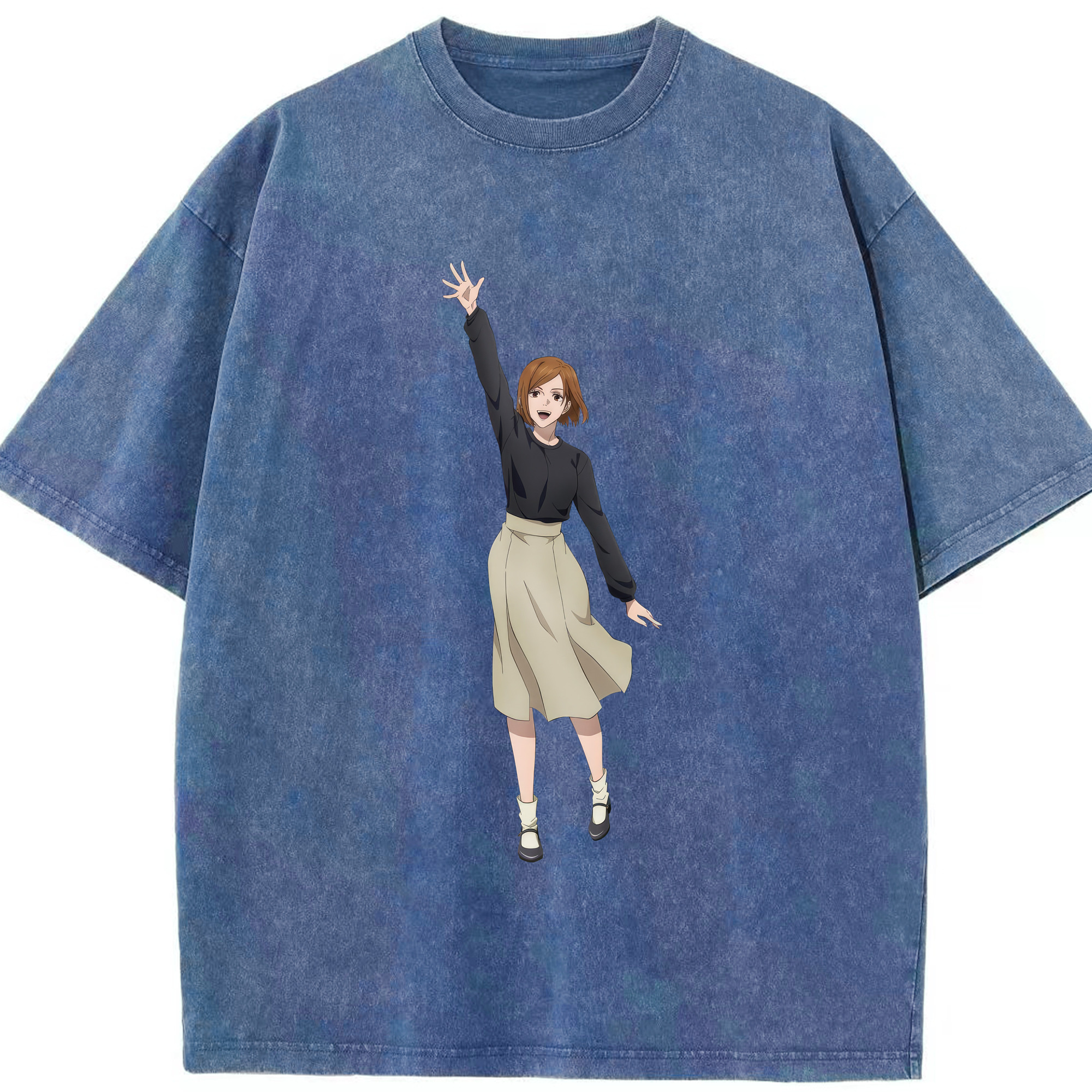 （画像用） 呪術廻戦 Jujutsu Kaisen 綿100% ヴィンテージ風 半袖Tシャツ（フロントプリント）