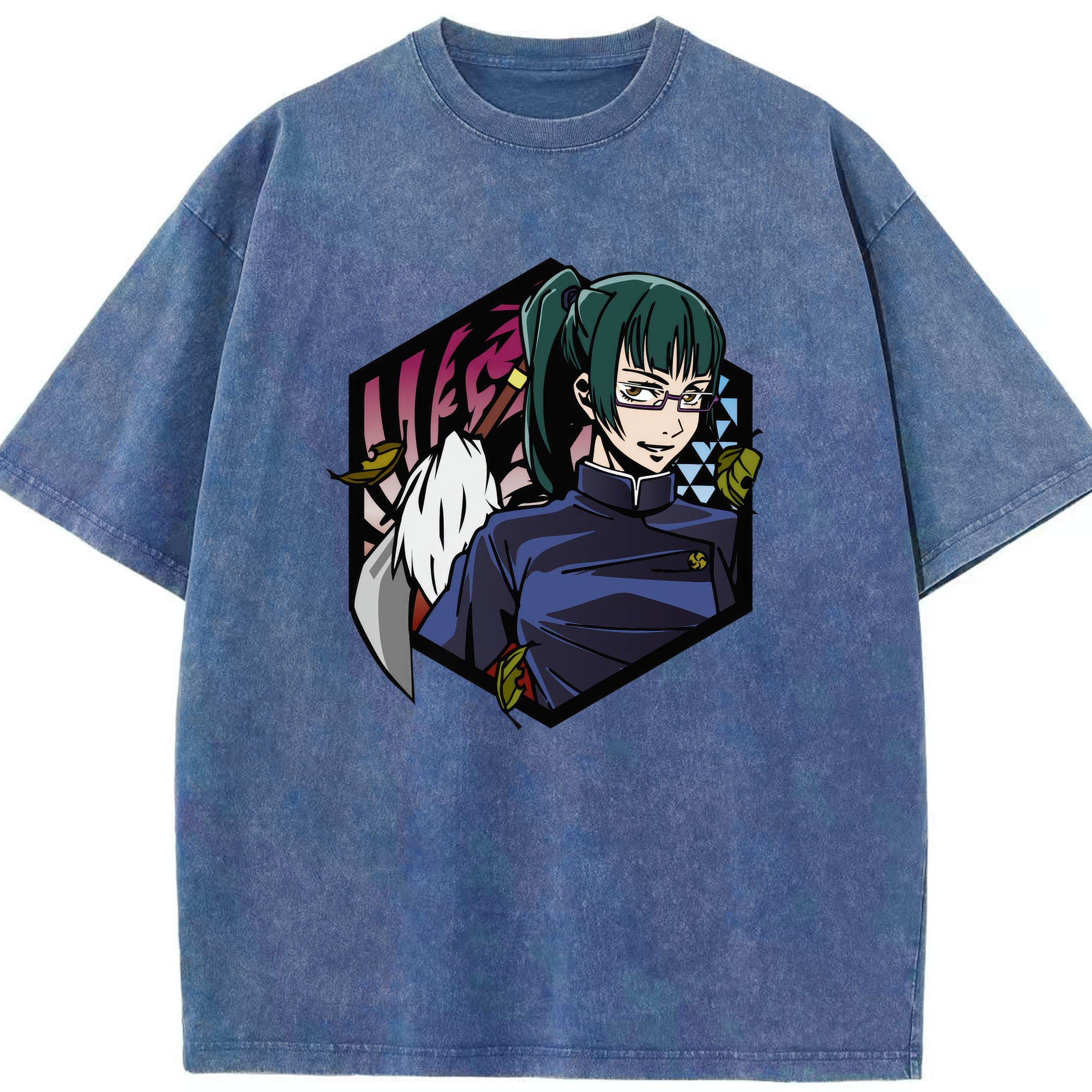 （画像用） 呪術廻戦 Jujutsu Kaisen 綿100% ヴィンテージ風 半袖Tシャツ（フロントプリント）