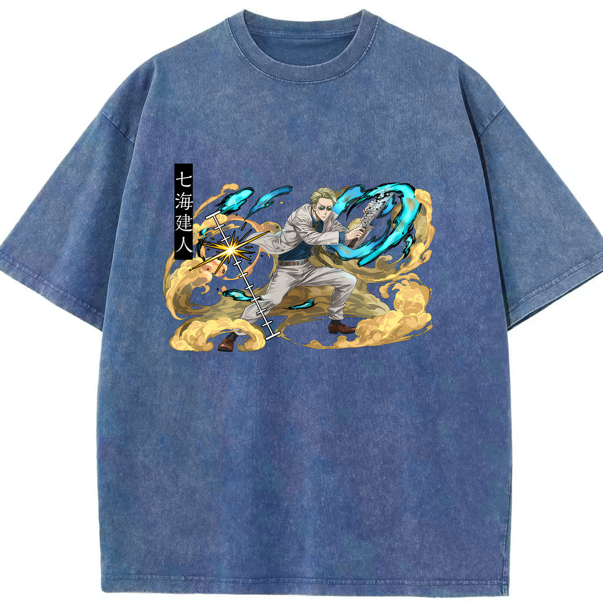 （画像用） 呪術廻戦 Jujutsu Kaisen 綿100% ヴィンテージ風 半袖Tシャツ（フロントプリント）