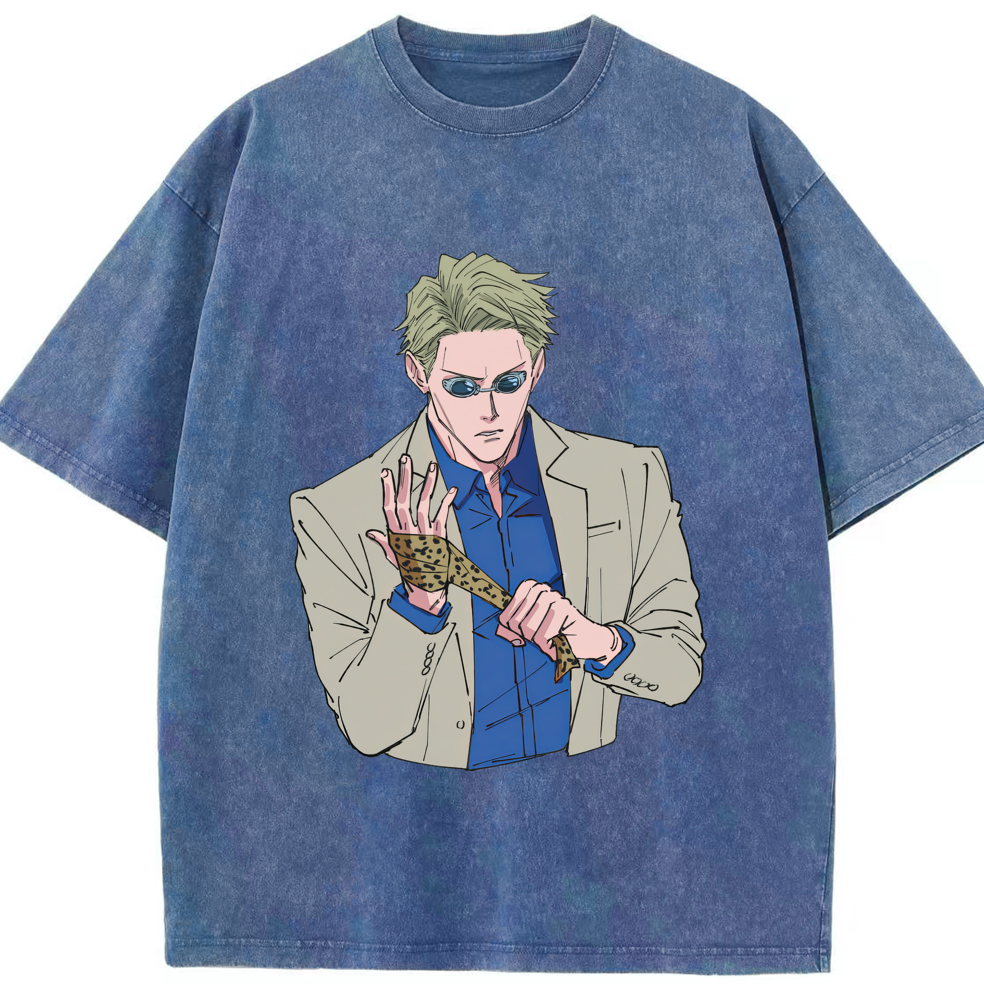 （画像用） 呪術廻戦 Jujutsu Kaisen 綿100% ヴィンテージ風 半袖Tシャツ（フロントプリント）