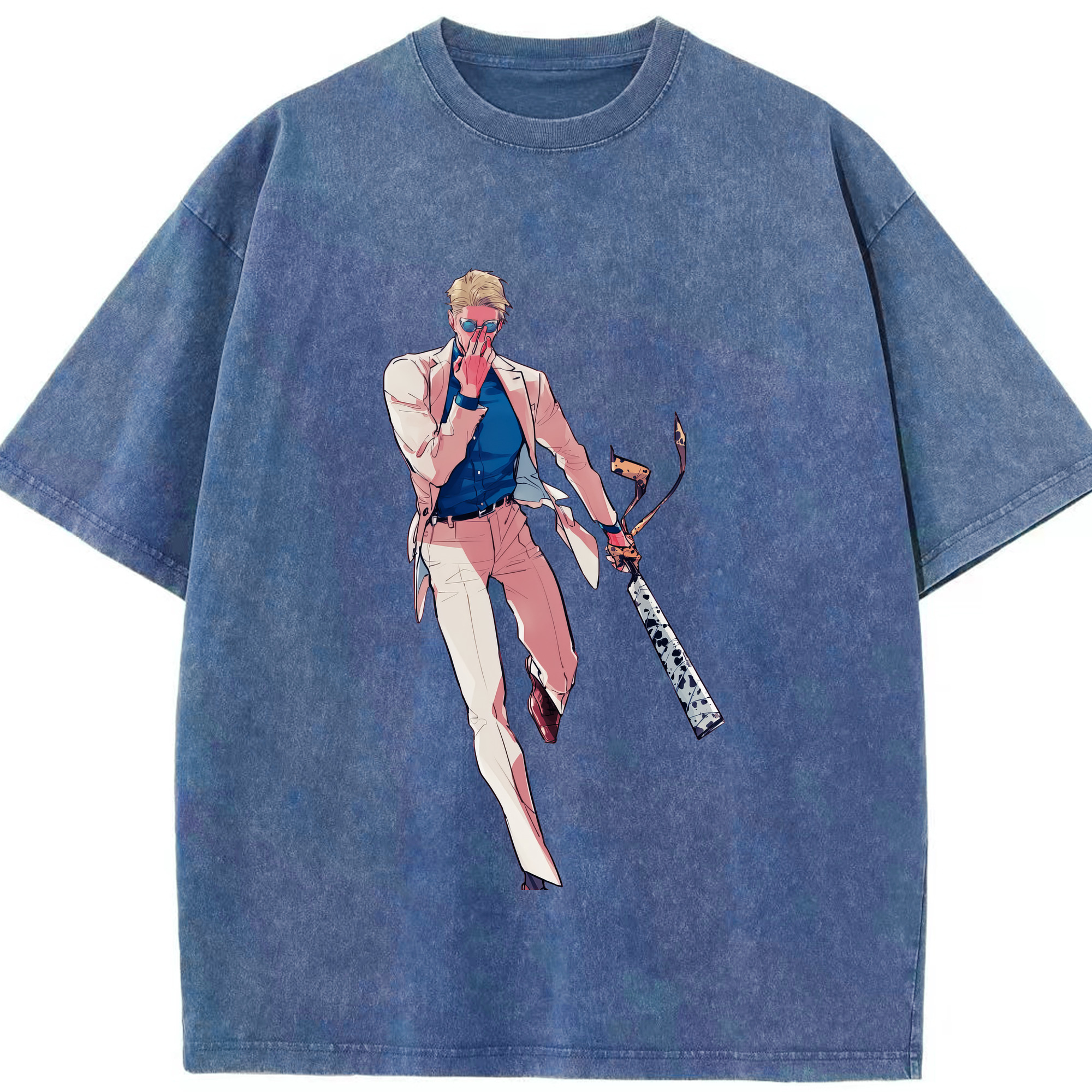 （画像用） 呪術廻戦 Jujutsu Kaisen 綿100% ヴィンテージ風 半袖Tシャツ（フロントプリント）