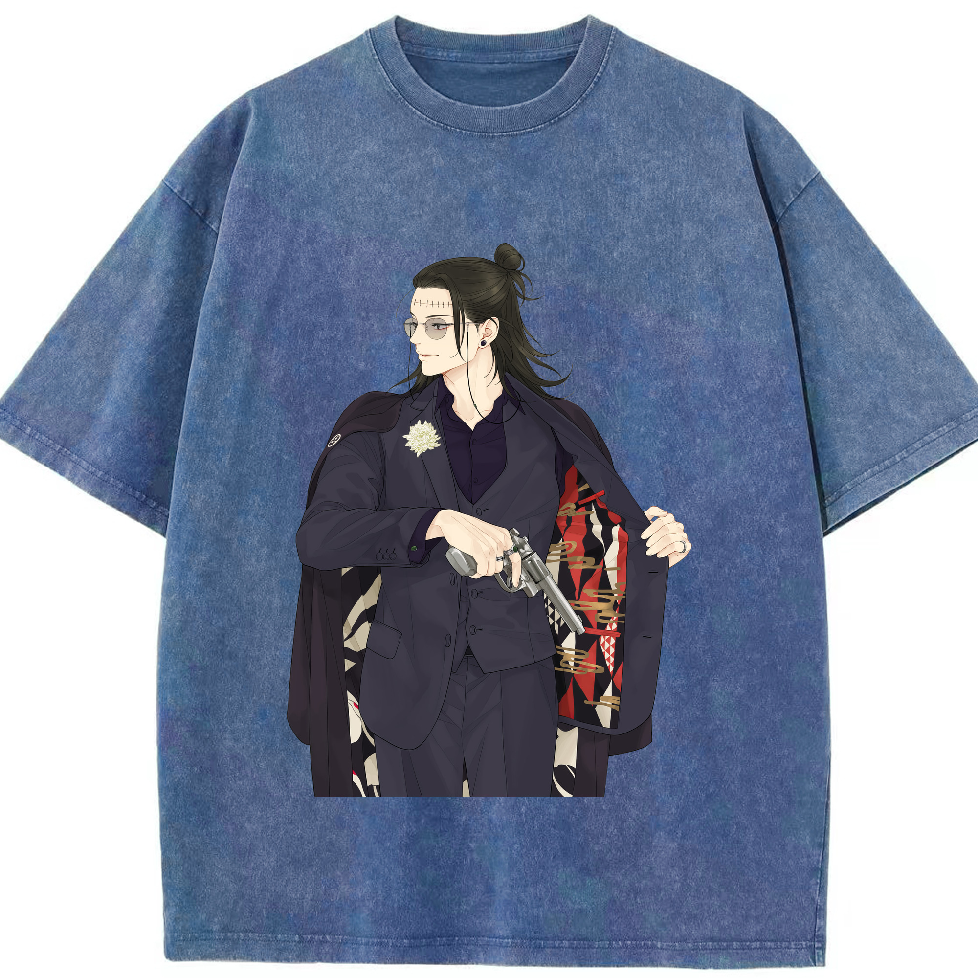 （画像用） 呪術廻戦 Jujutsu Kaisen 綿100% ヴィンテージ風 半袖Tシャツ（フロントプリント）