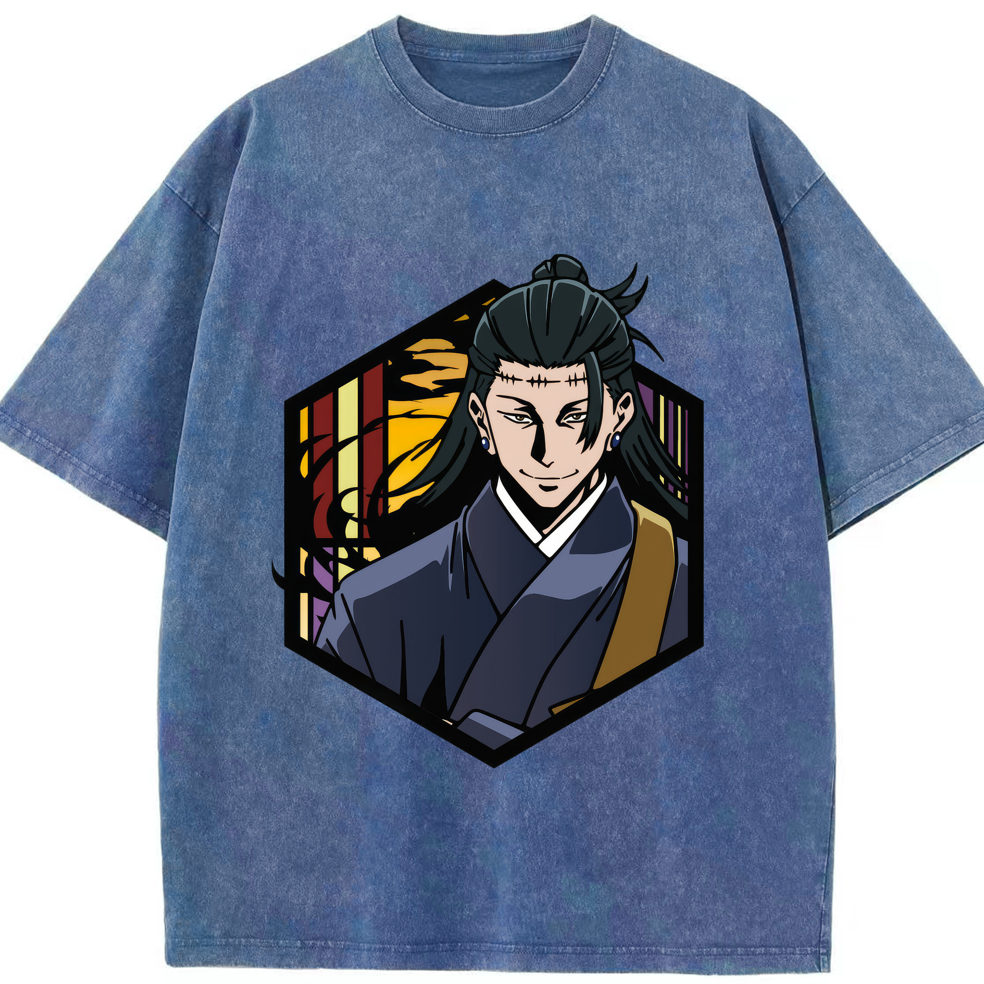 （画像用） 呪術廻戦 Jujutsu Kaisen 綿100% ヴィンテージ風 半袖Tシャツ（フロントプリント）