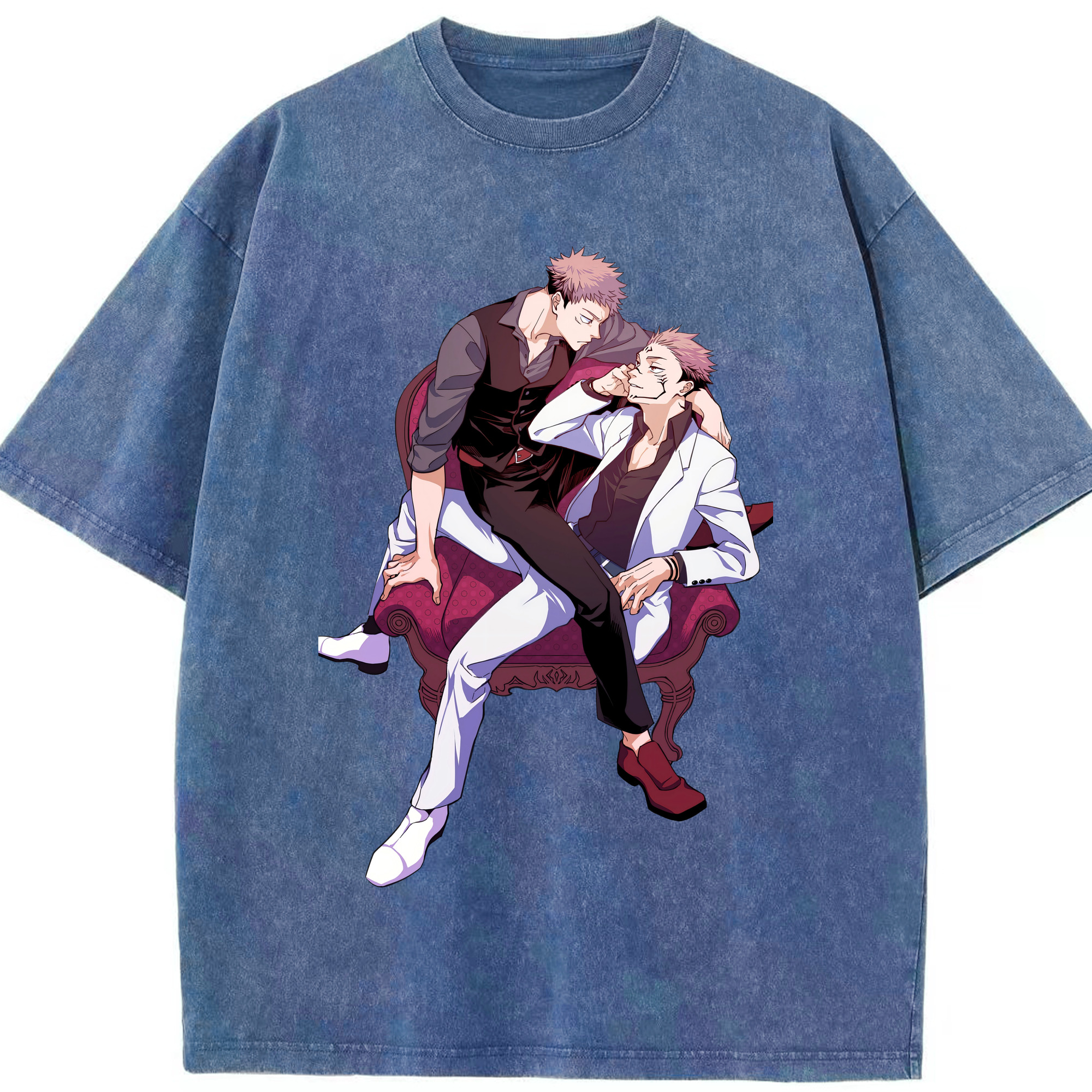 （画像用） 呪術廻戦 Jujutsu Kaisen 綿100% ヴィンテージ風 半袖Tシャツ（フロントプリント）