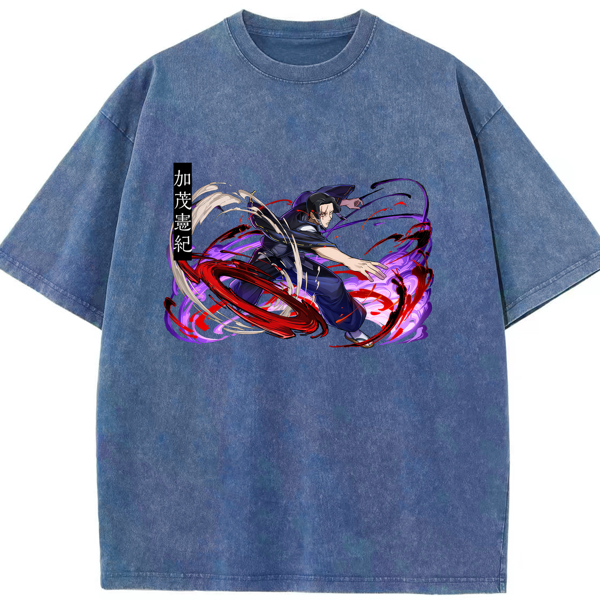 （画像用） 呪術廻戦 Jujutsu Kaisen 綿100% ヴィンテージ風 半袖Tシャツ（フロントプリント）