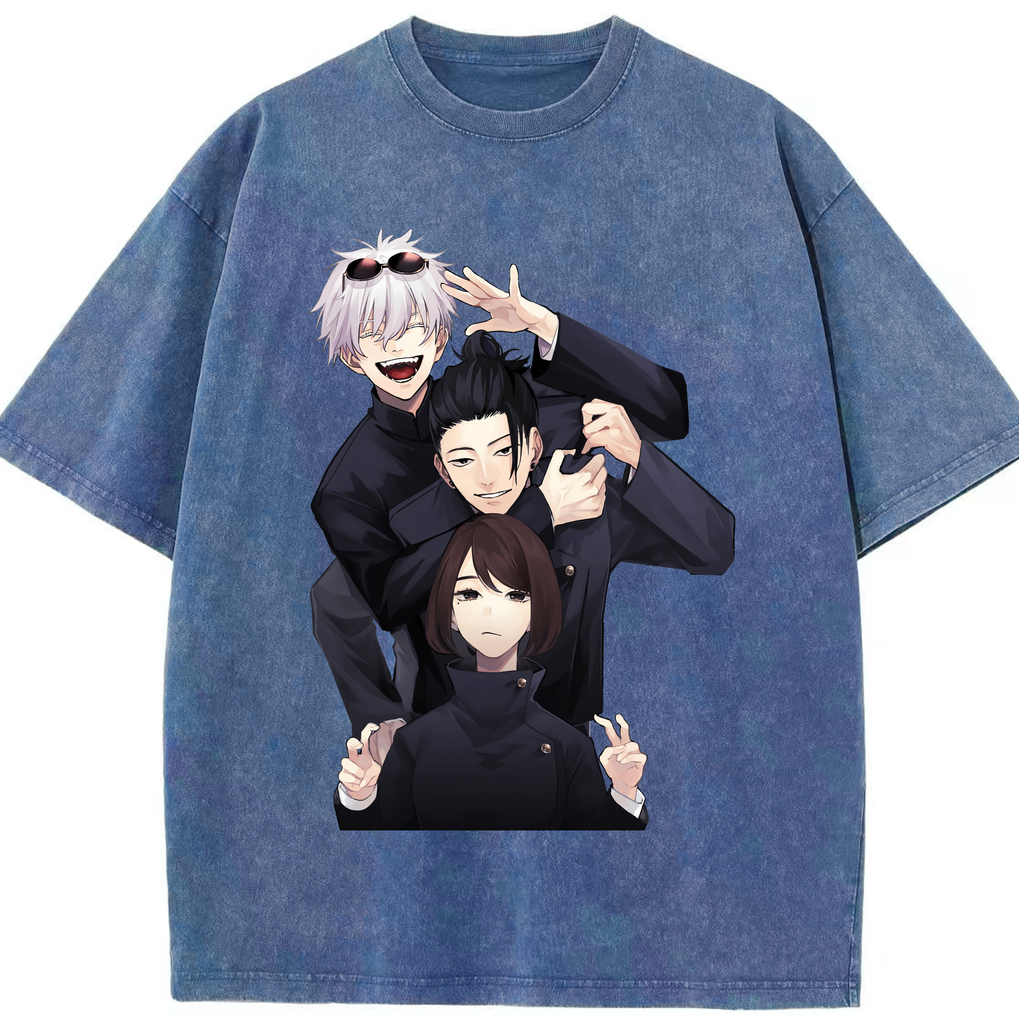 （画像用） 呪術廻戦 Jujutsu Kaisen 綿100% ヴィンテージ風 半袖Tシャツ（フロントプリント）