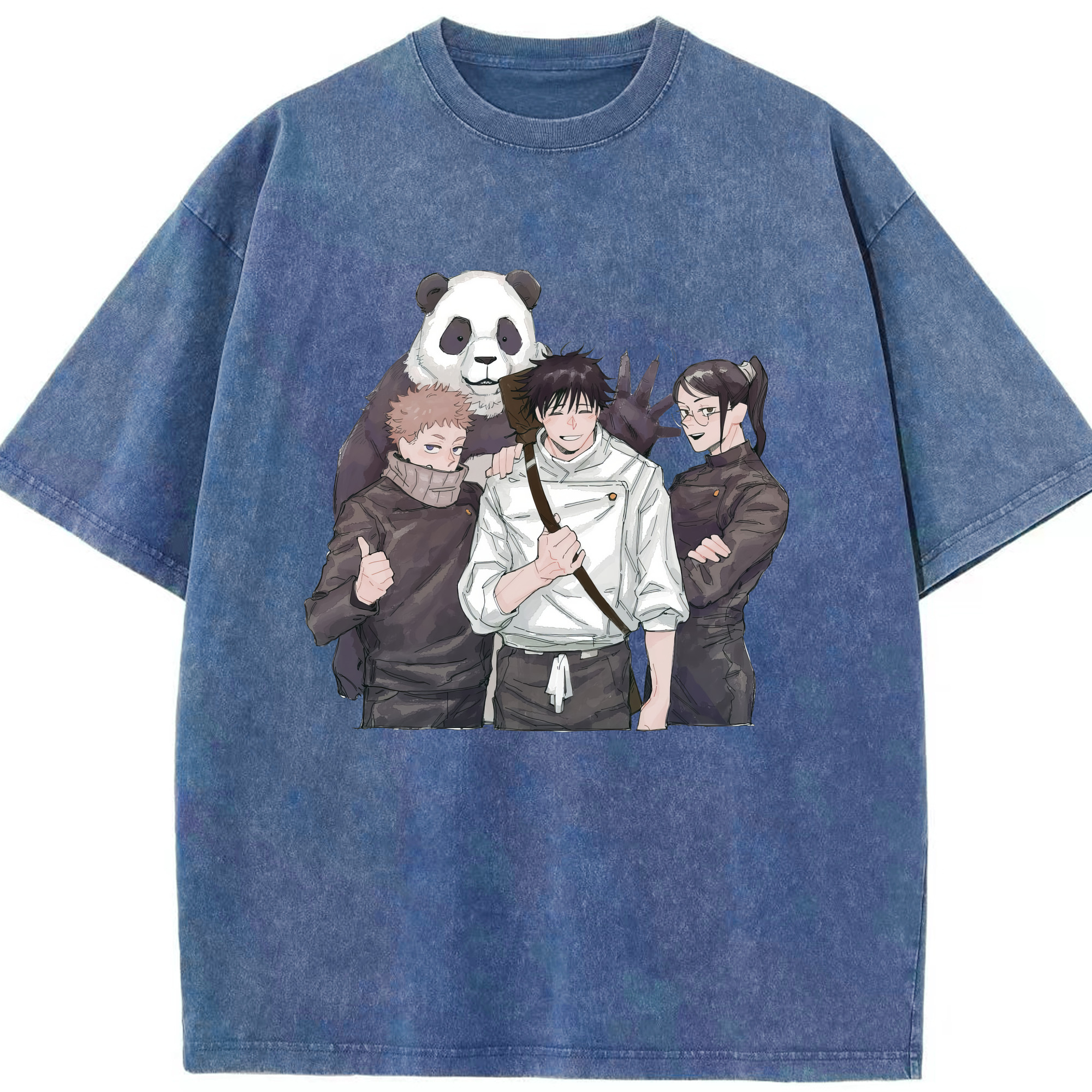 （画像用） 呪術廻戦 Jujutsu Kaisen 綿100% ヴィンテージ風 半袖Tシャツ（フロントプリント）