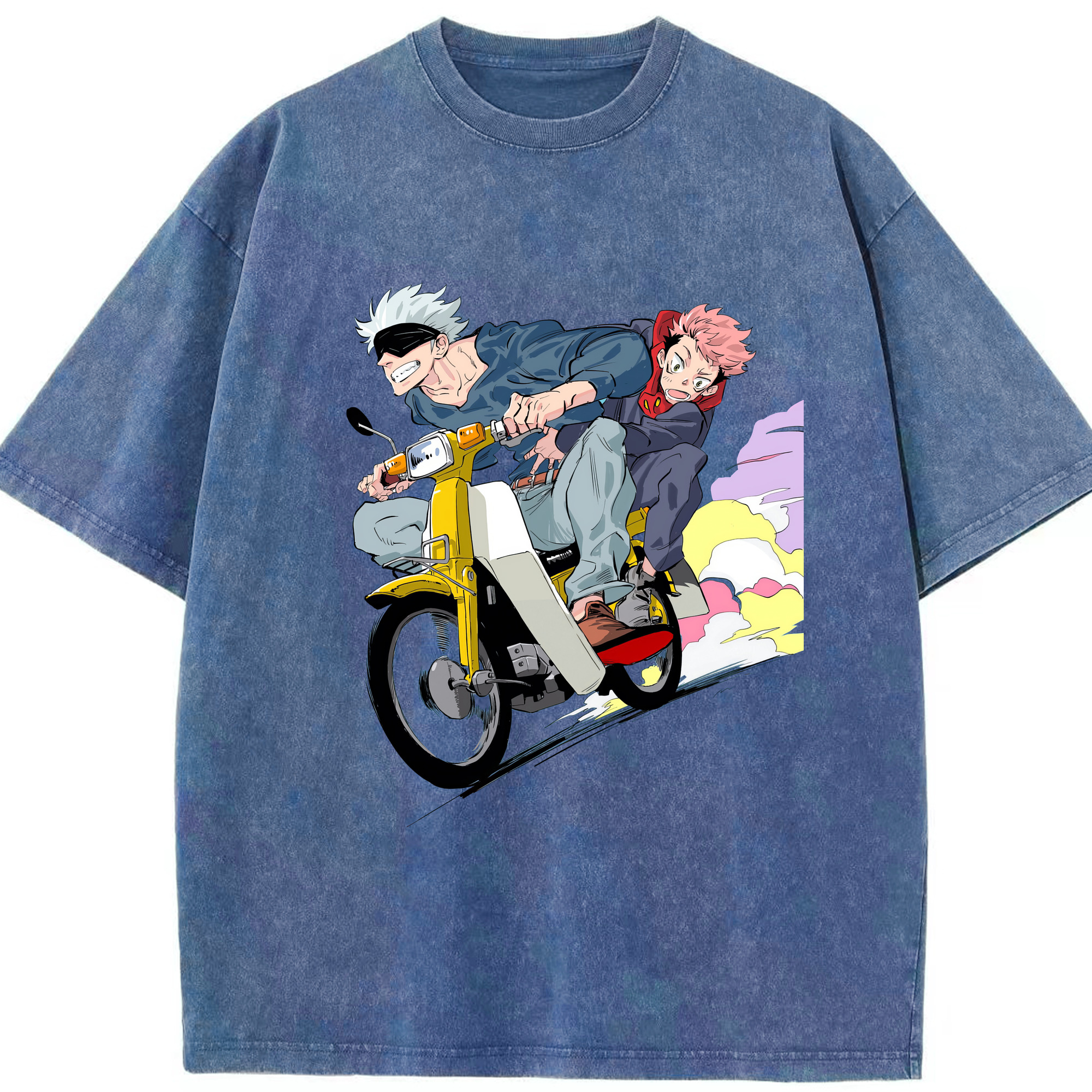 （画像用） 呪術廻戦 Jujutsu Kaisen 綿100% ヴィンテージ風 半袖Tシャツ（フロントプリント）
