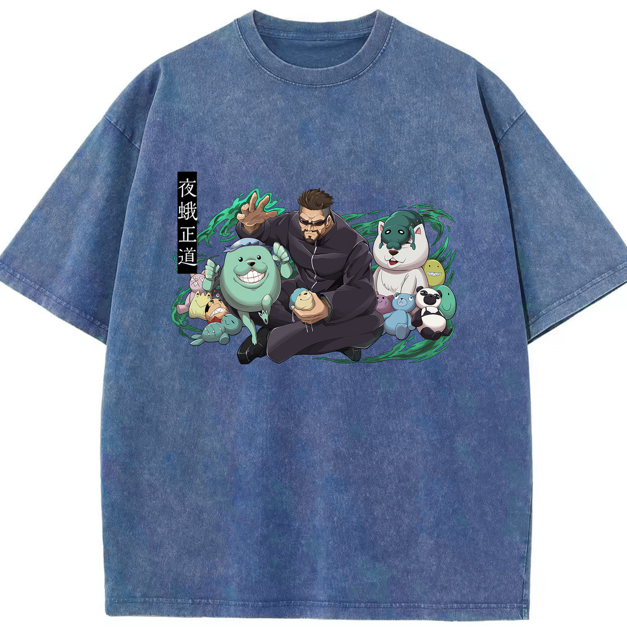 （画像用） 呪術廻戦 Jujutsu Kaisen 綿100% ヴィンテージ風 半袖Tシャツ（フロントプリント）