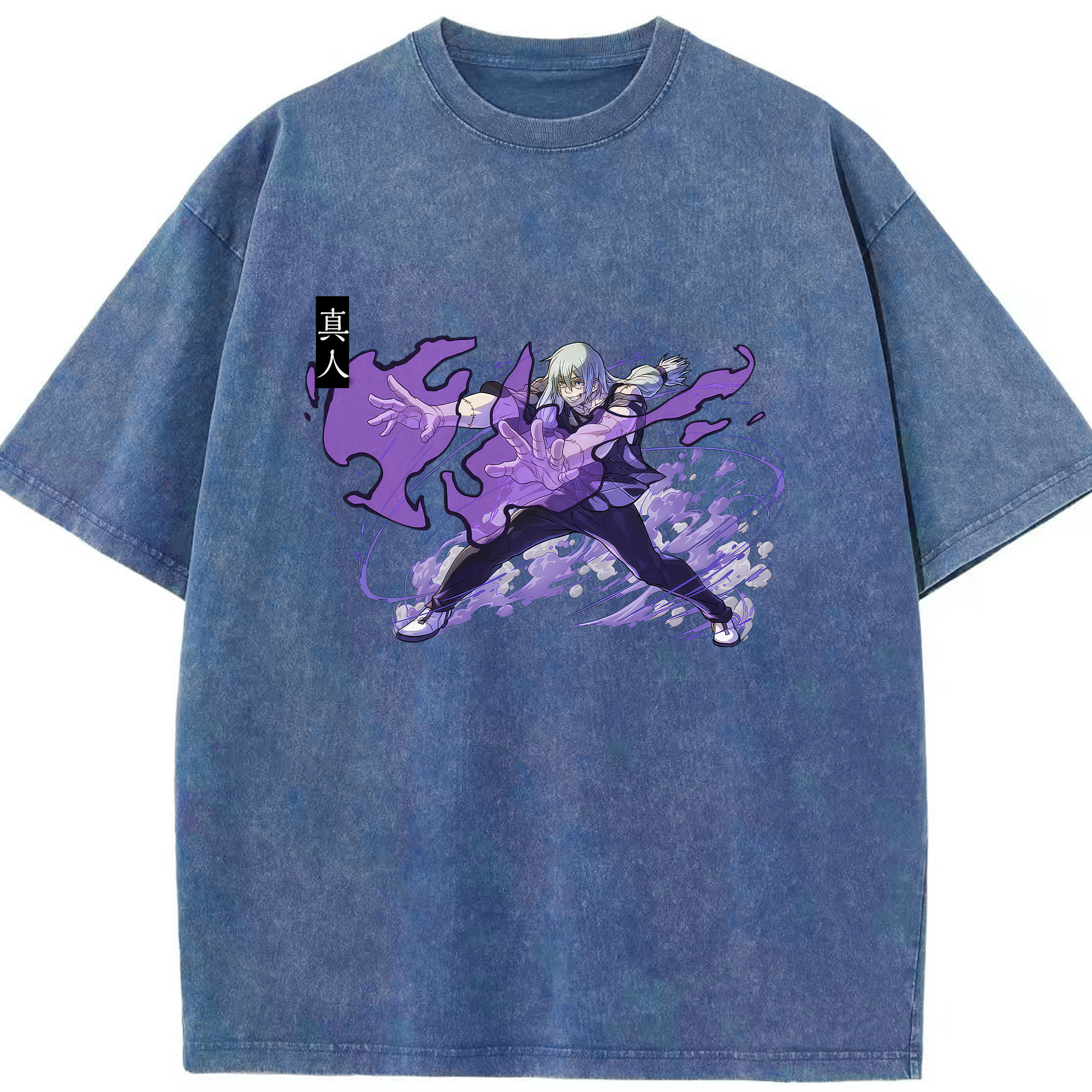 （画像用） 呪術廻戦 Jujutsu Kaisen 綿100% ヴィンテージ風 半袖Tシャツ（フロントプリント）