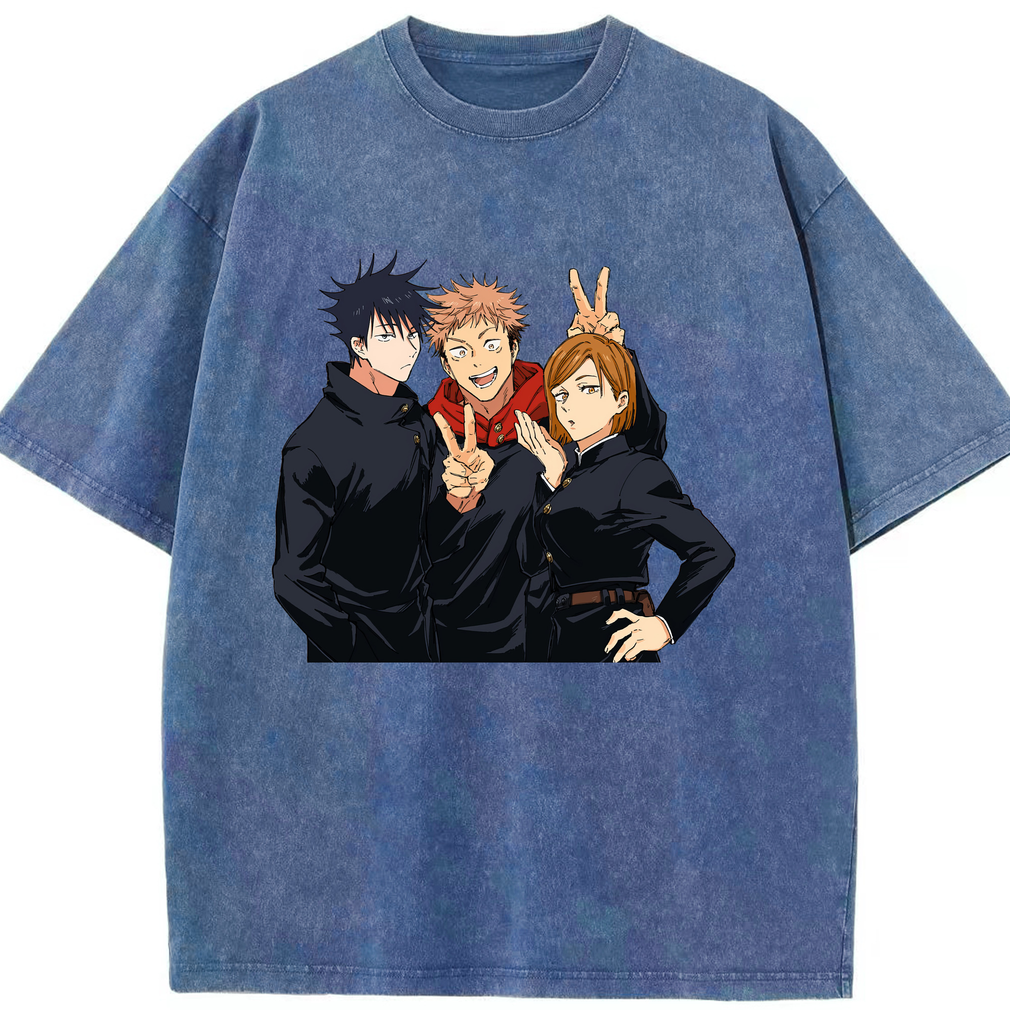 （画像用） 呪術廻戦 Jujutsu Kaisen 綿100% ヴィンテージ風 半袖Tシャツ（フロントプリント）