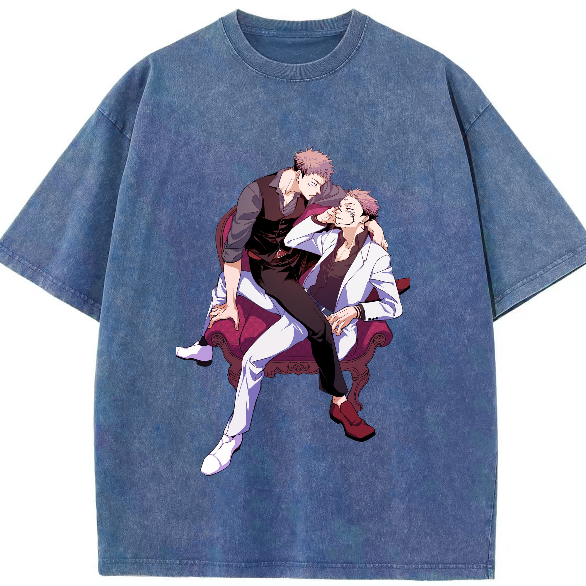 （画像用） 呪術廻戦 Jujutsu Kaisen 綿100% ヴィンテージ風 半袖Tシャツ（フロントプリント）
