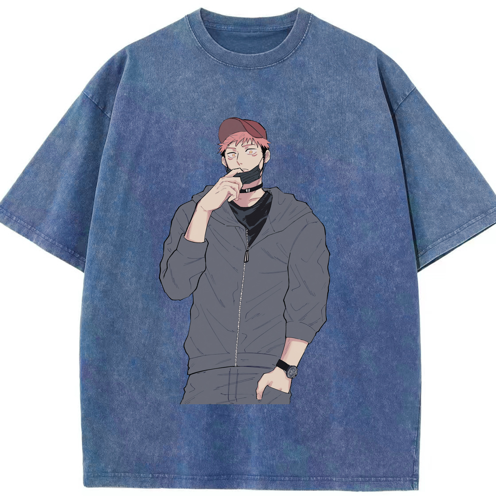 （画像用） 呪術廻戦 Jujutsu Kaisen 綿100% ヴィンテージ風 半袖Tシャツ（フロントプリント）