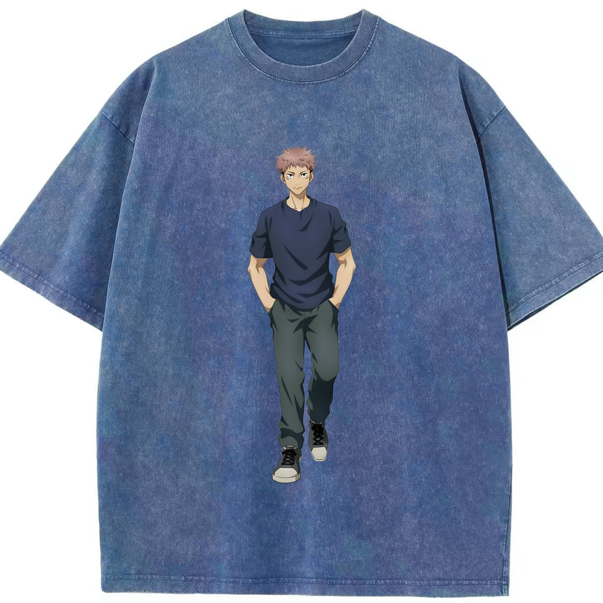 （画像用） 呪術廻戦 Jujutsu Kaisen 綿100% ヴィンテージ風 半袖Tシャツ（フロントプリント）