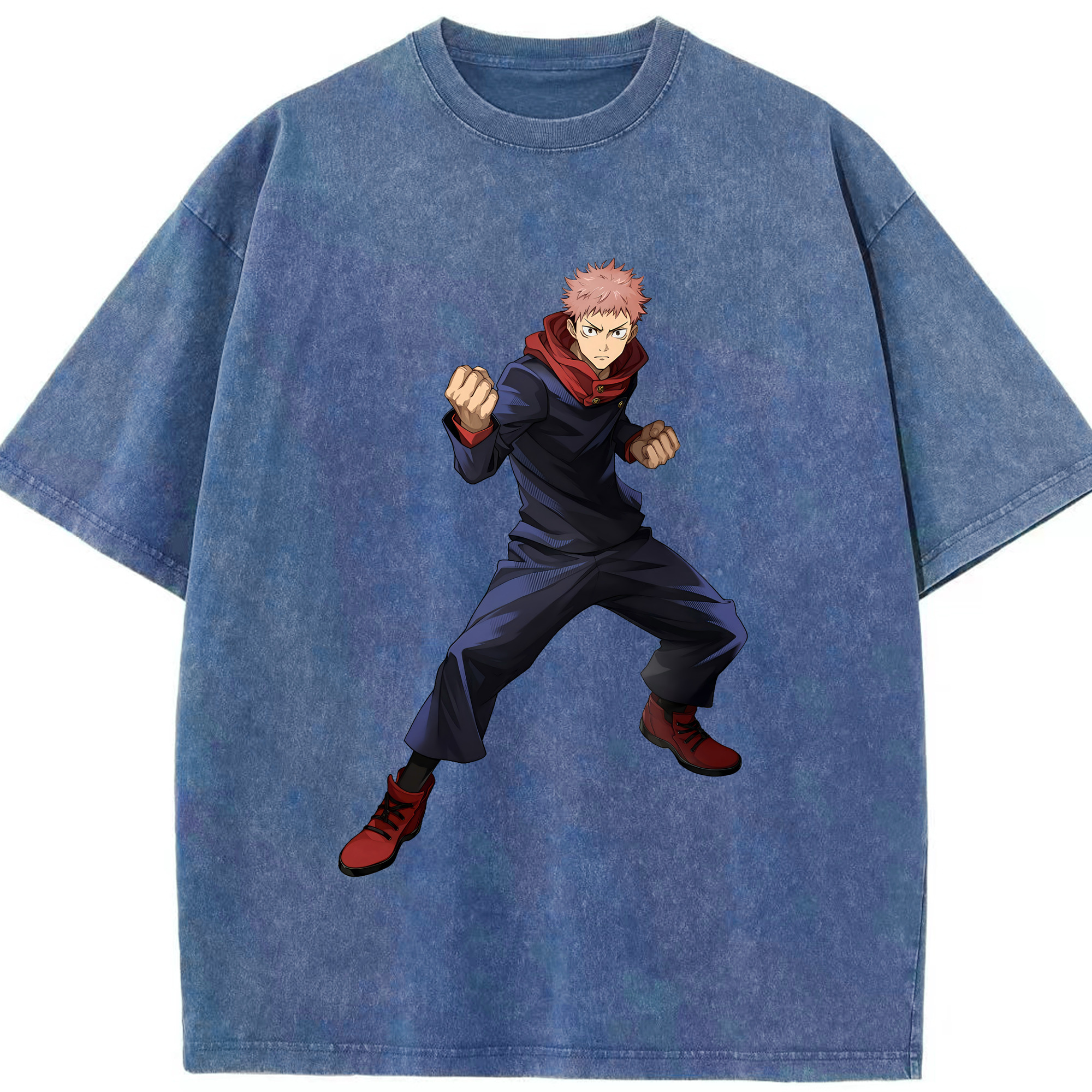 （画像用） 呪術廻戦 Jujutsu Kaisen 綿100% ヴィンテージ風 半袖Tシャツ（フロントプリント）