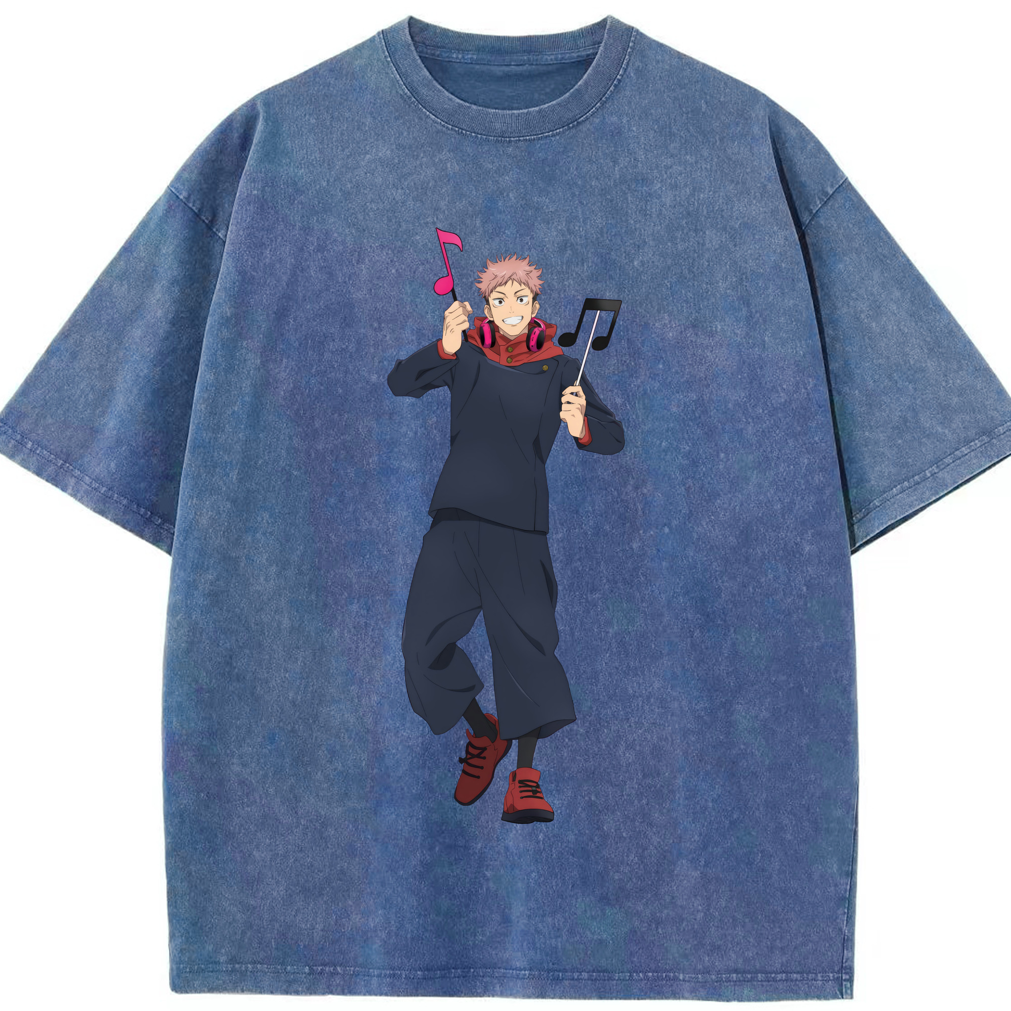 （画像用） 呪術廻戦 Jujutsu Kaisen 綿100% ヴィンテージ風 半袖Tシャツ（フロントプリント）