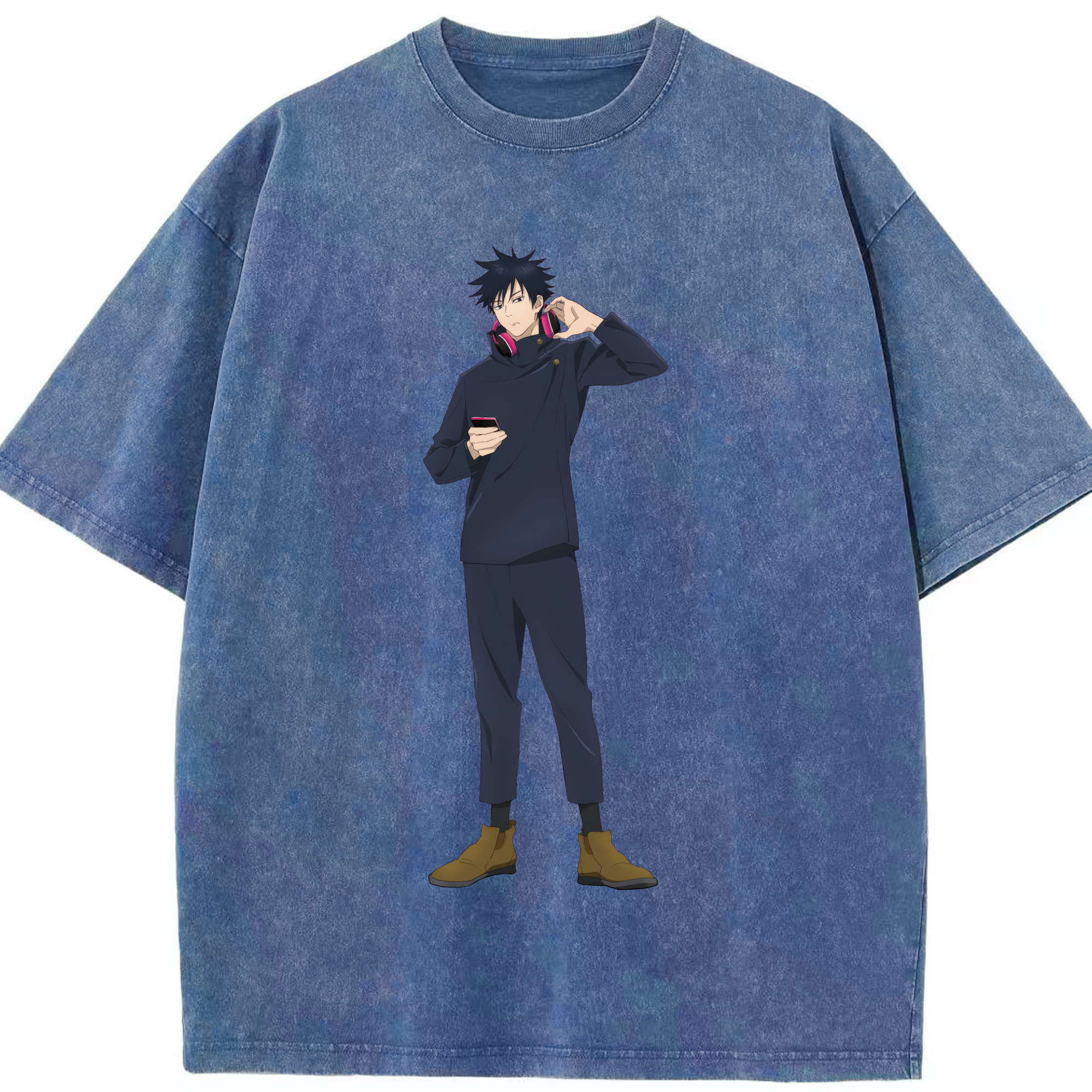 （画像用） 呪術廻戦 Jujutsu Kaisen 綿100% ヴィンテージ風 半袖Tシャツ（フロントプリント）