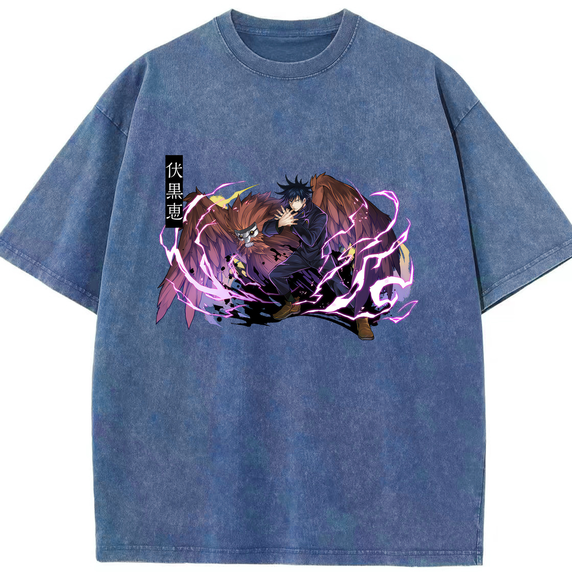 （画像用） 呪術廻戦 Jujutsu Kaisen 綿100% ヴィンテージ風 半袖Tシャツ（フロントプリント）