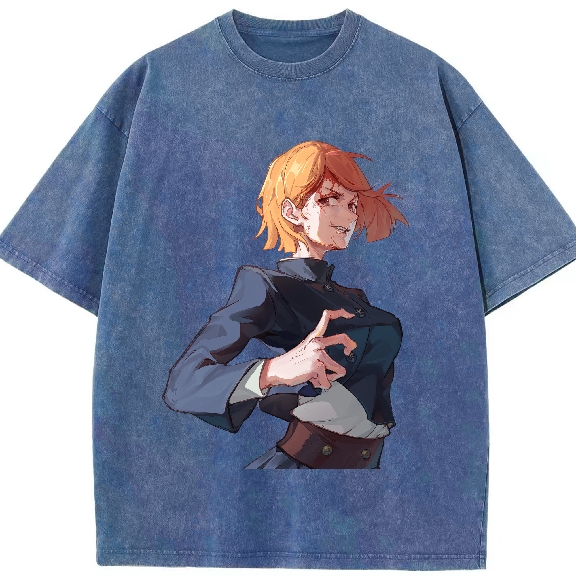 （画像用） 呪術廻戦 Jujutsu Kaisen 綿100% ヴィンテージ風 半袖Tシャツ（フロントプリント）