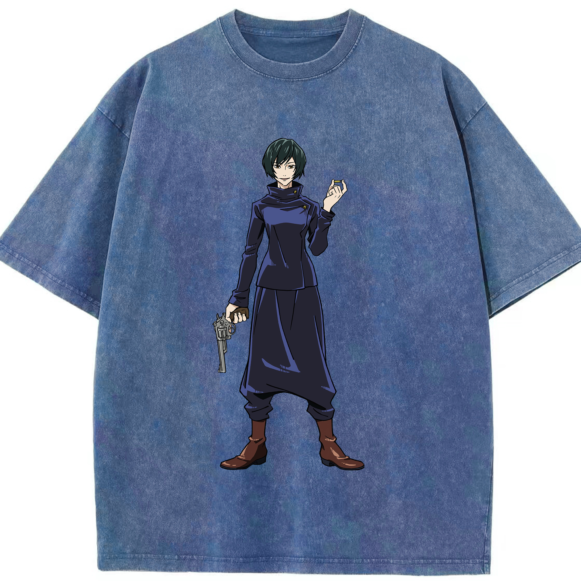 （画像用） 呪術廻戦 Jujutsu Kaisen 綿100% ヴィンテージ風 半袖Tシャツ（フロントプリント）