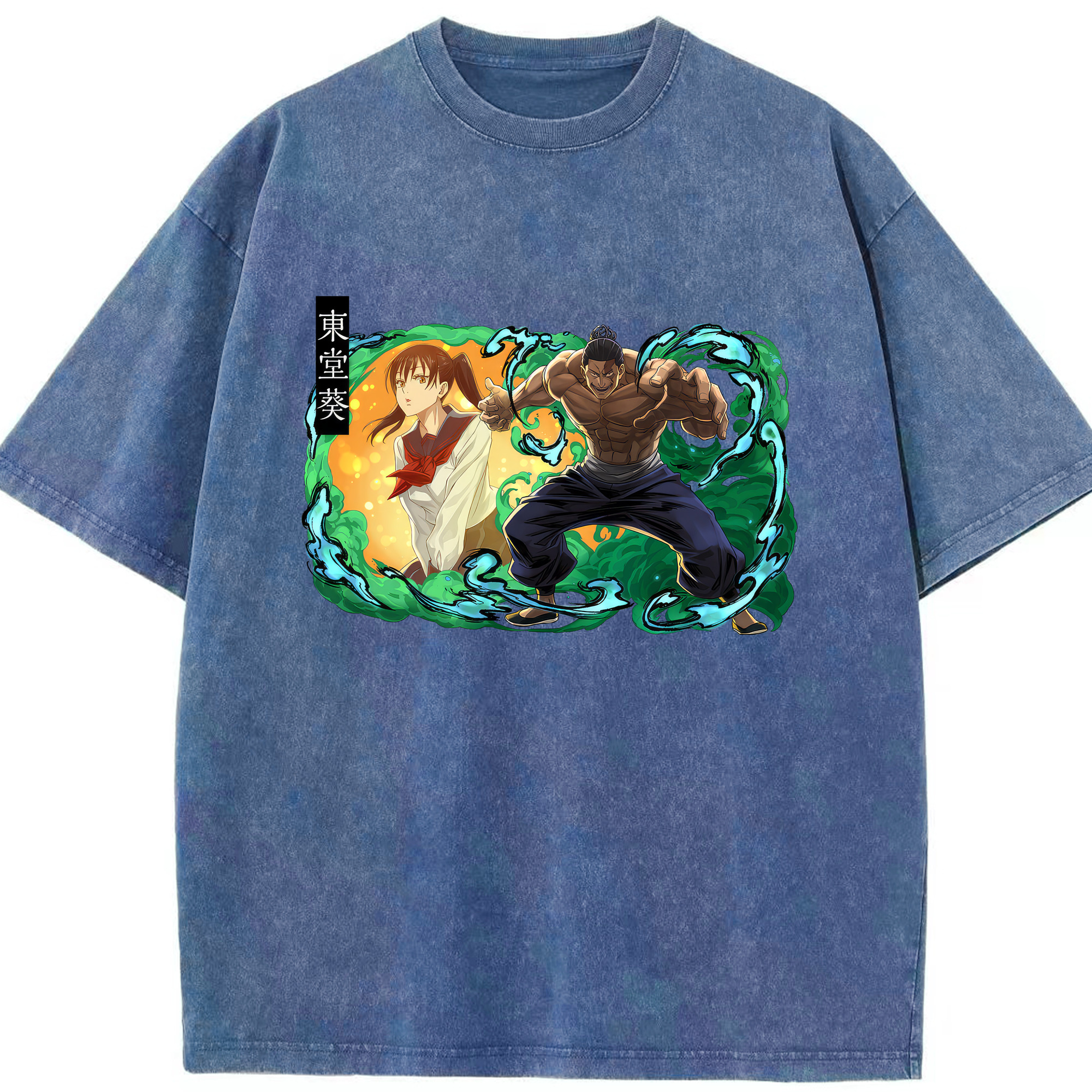（画像用） 呪術廻戦 Jujutsu Kaisen 綿100% ヴィンテージ風 半袖Tシャツ（フロントプリント）